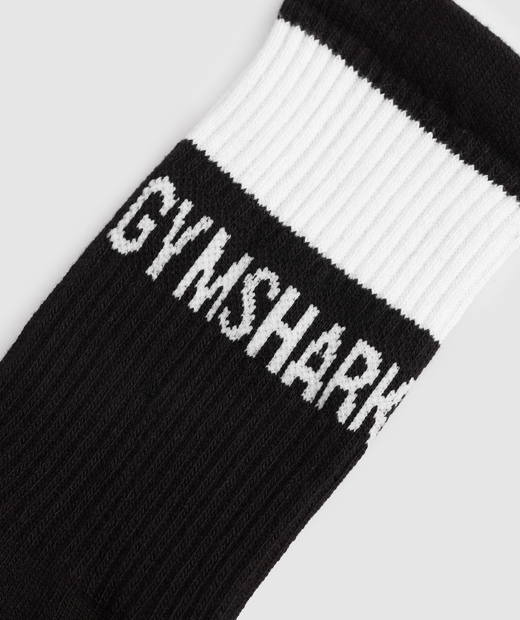 Premium Jacquard Single Socks in Black/White