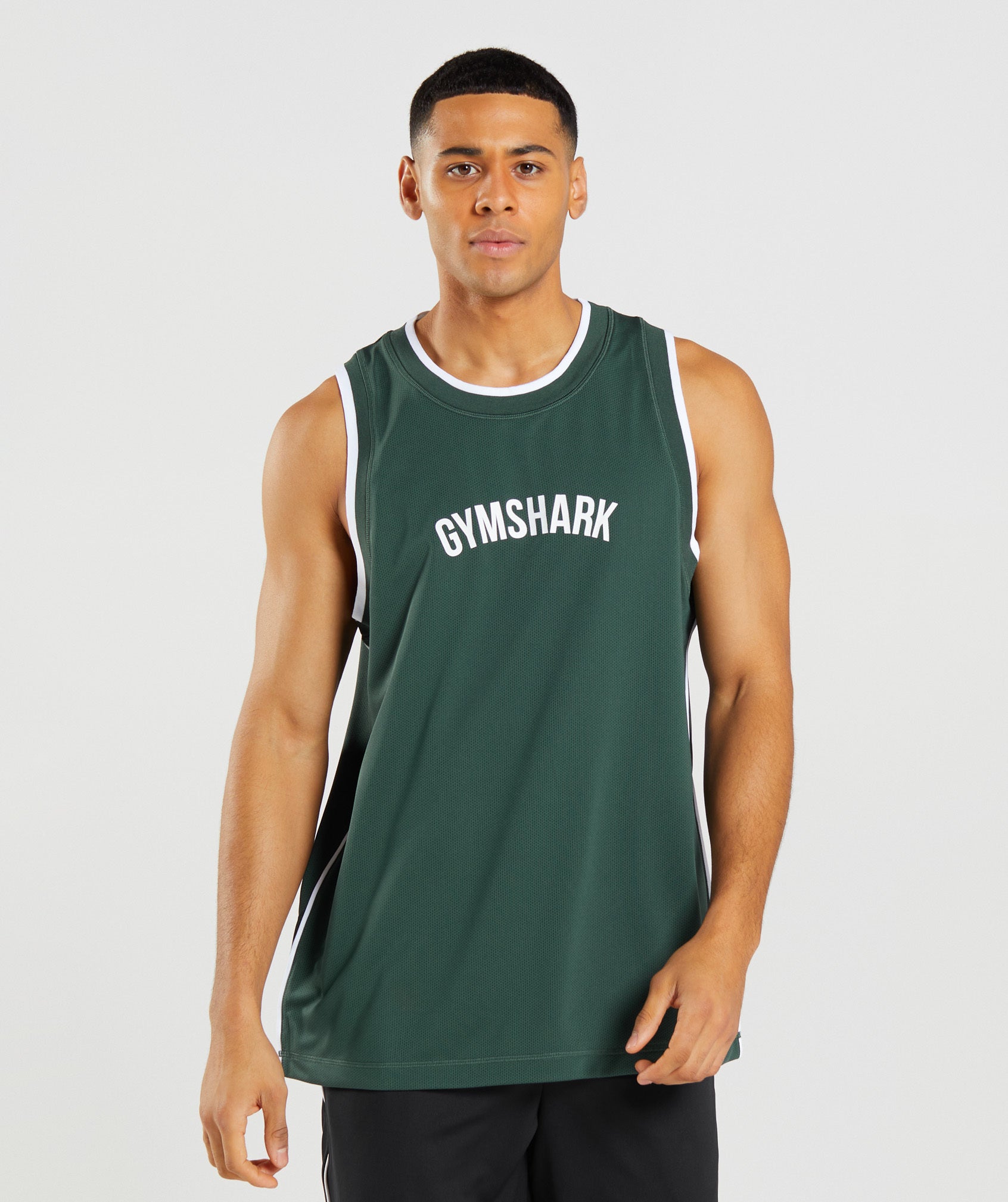 Recess Basketball Tank in Obsidian Green/White - view 1