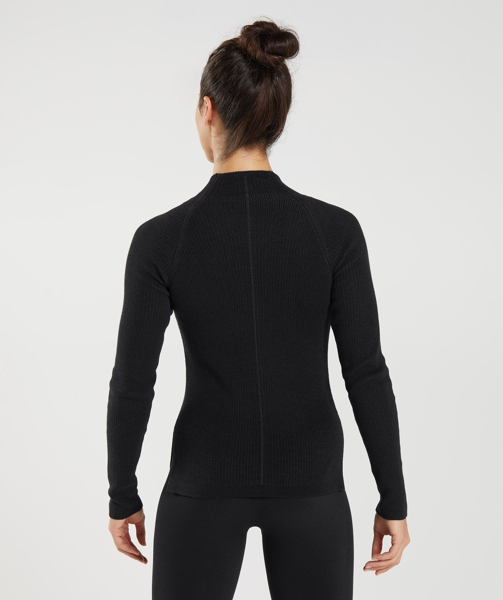 Pause Knitwear Long Sleeve Top in Black/Onyx Grey - view 3