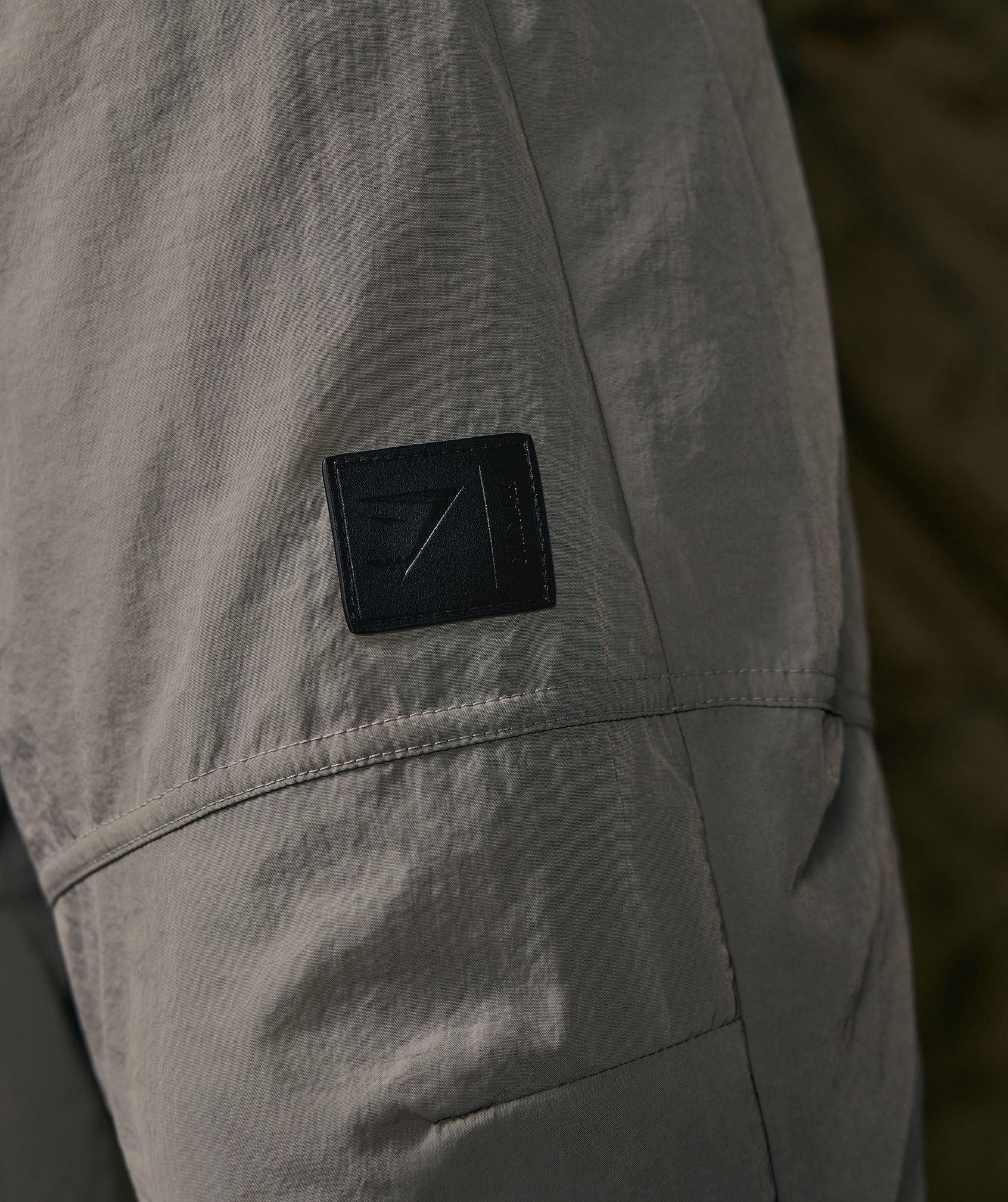 Retake Woven Joggers in Taupe Grey - view 6