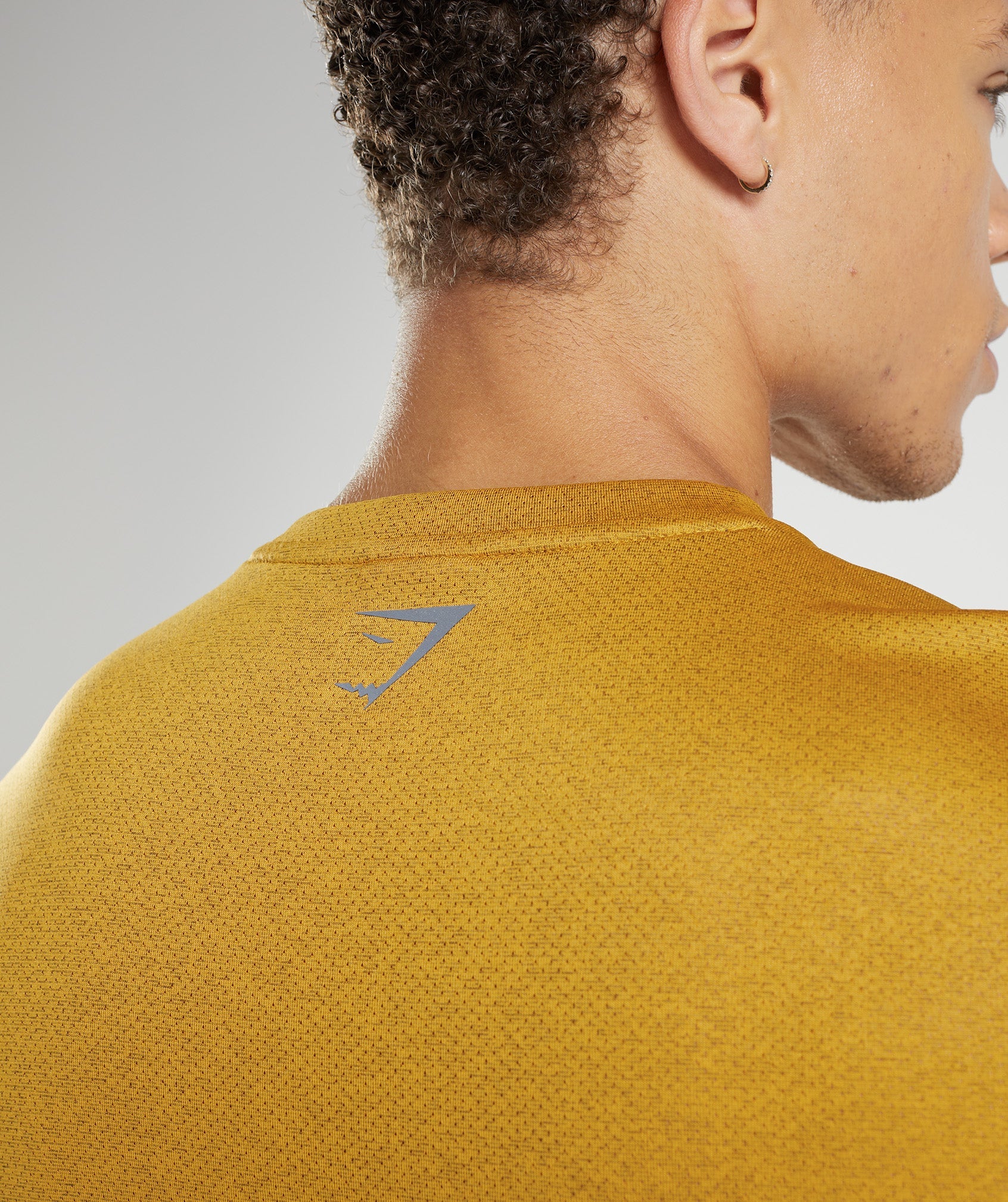 Sport T-Shirt in Turmeric Yellow/Black Marl - view 5