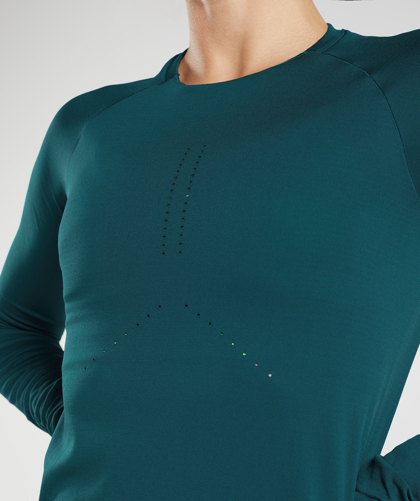 Sweat Seamless Long Sleeve Top in Winter Teal