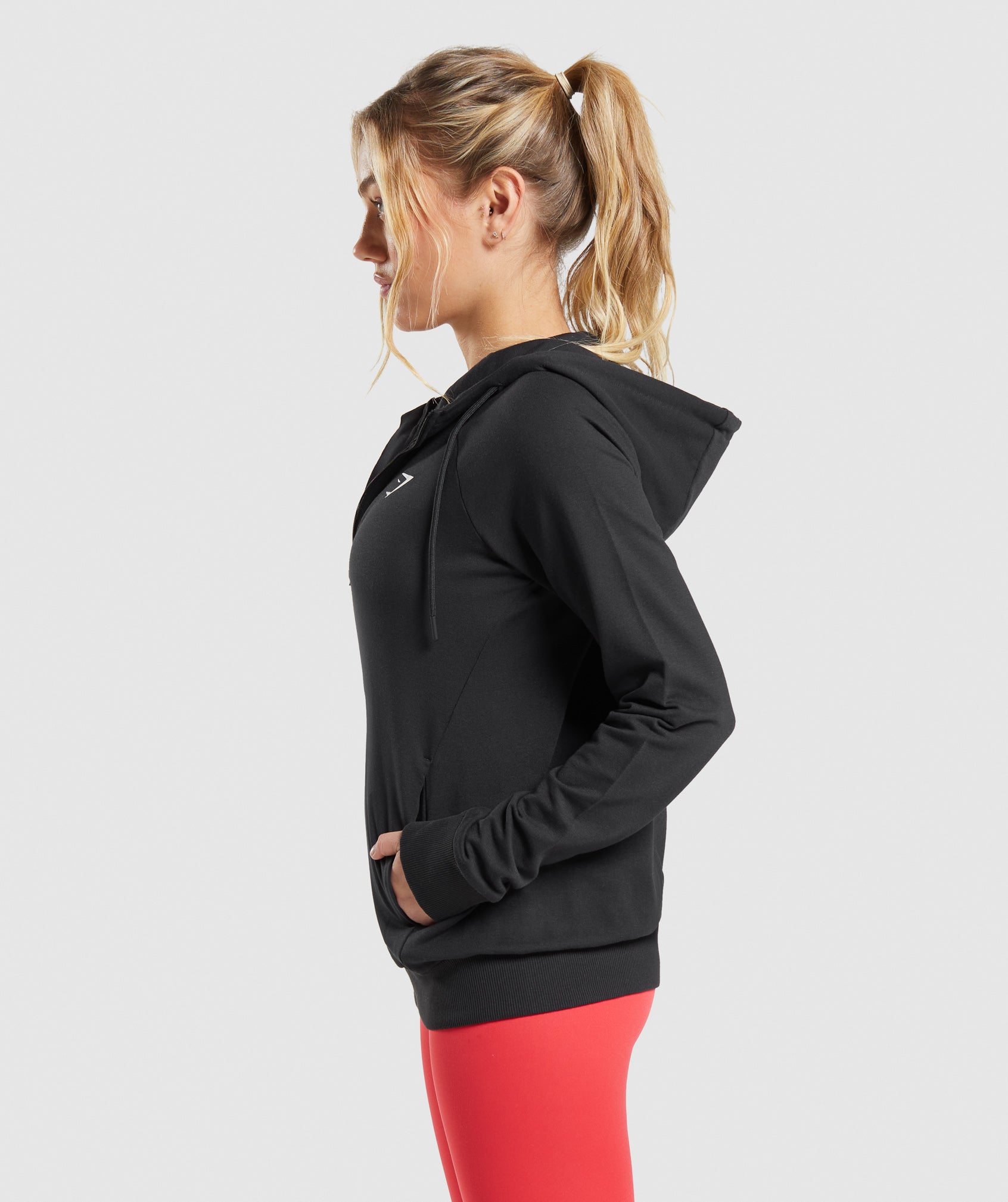 Training Zip Hoodie in Black - view 3