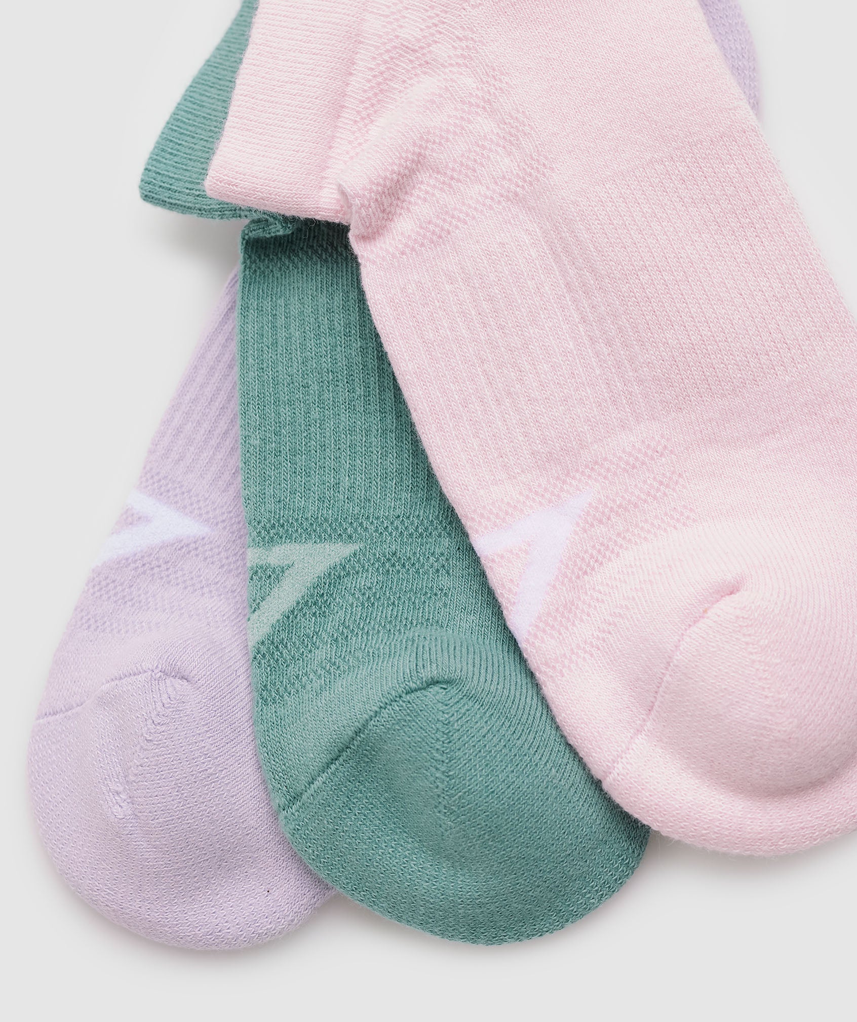 Trainer Socks 3pk in Chalk Pink/Ink Teal/Purple - view 2