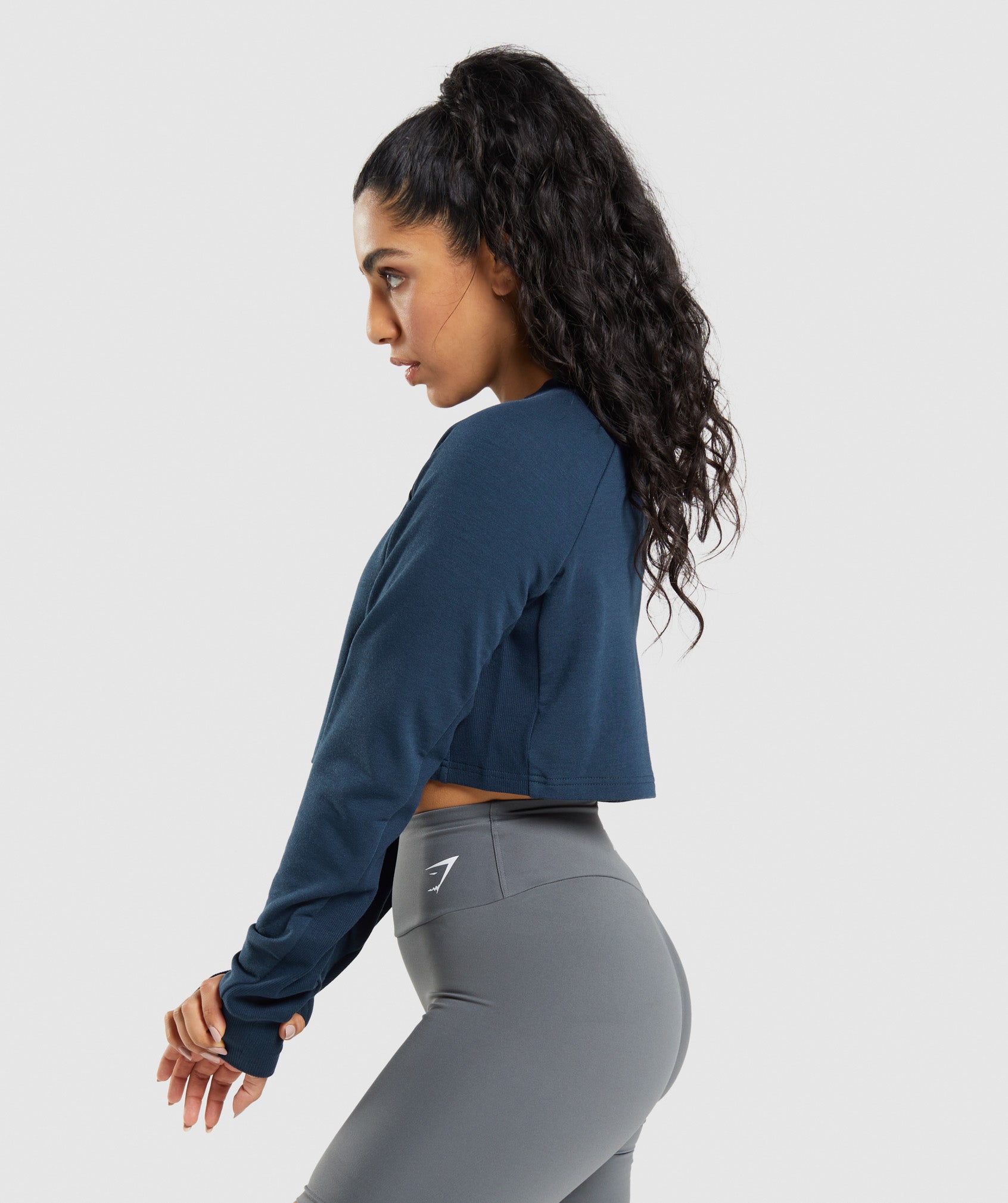 Gymshark Training Cropped Sweater - Black