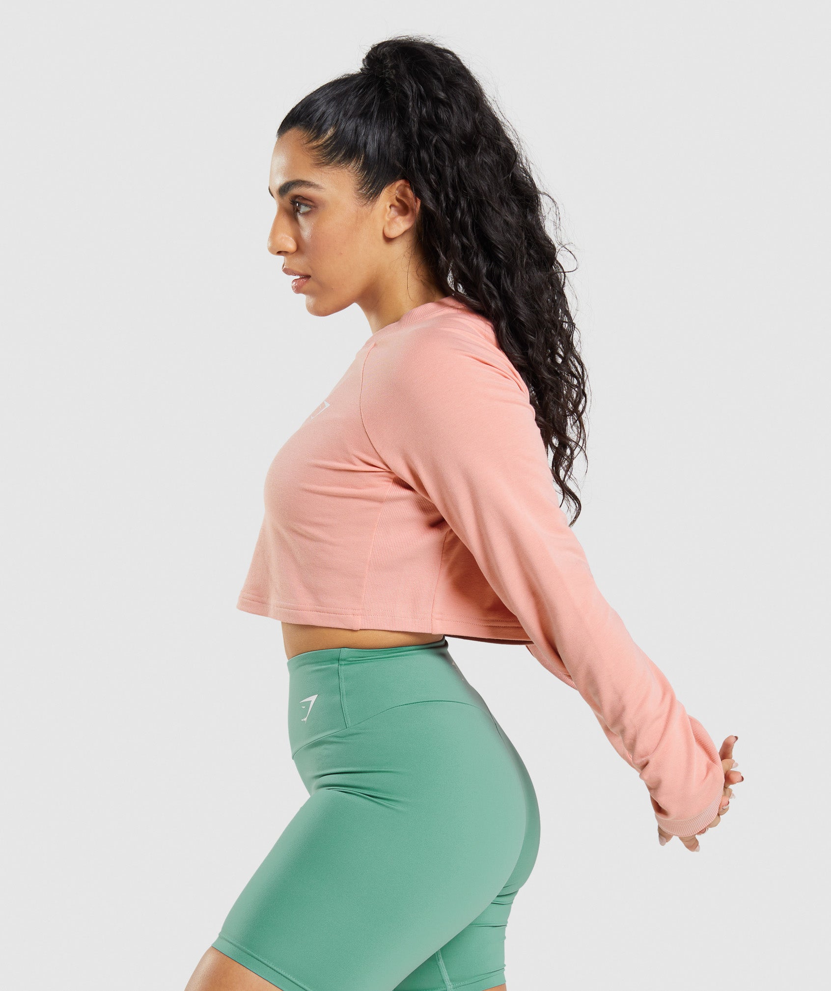 Training Cropped Sweater in Paige Pink - view 3