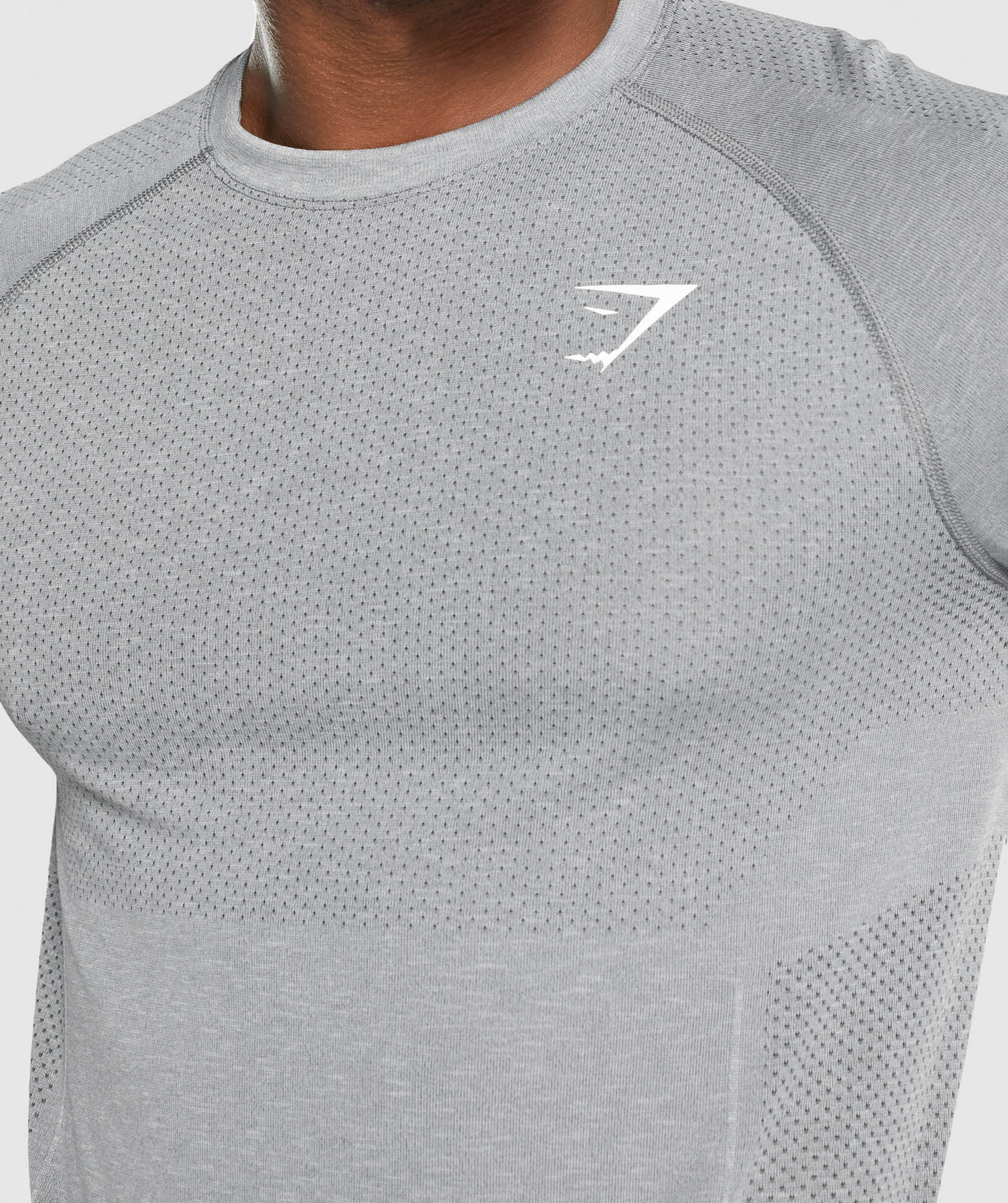 Vital Light Seamless Long Sleeve T-Shirt in Charcoal Marl - view 5