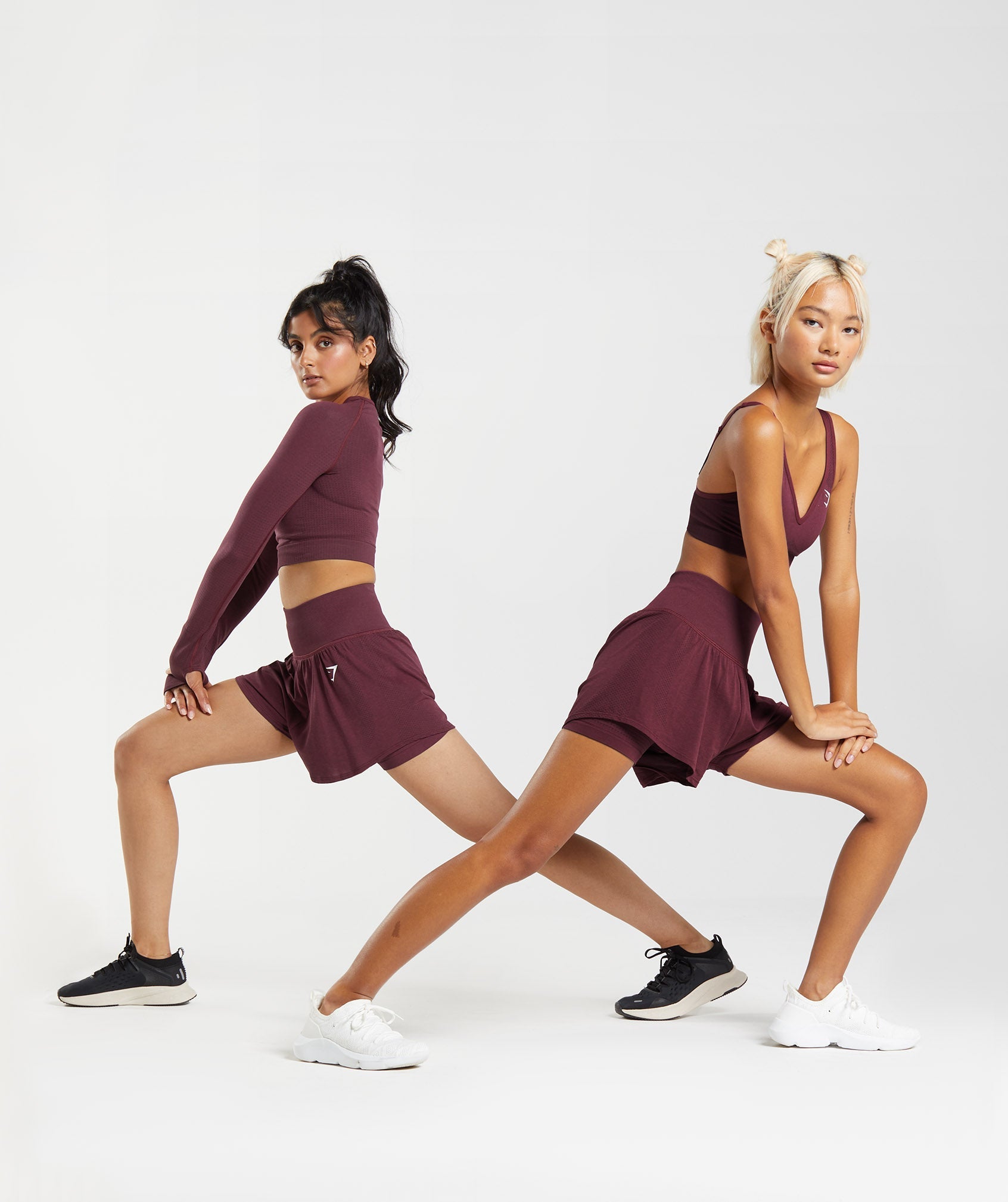 Vital Seamless 2.0 2-in-1 Shorts in Baked Maroon Marl