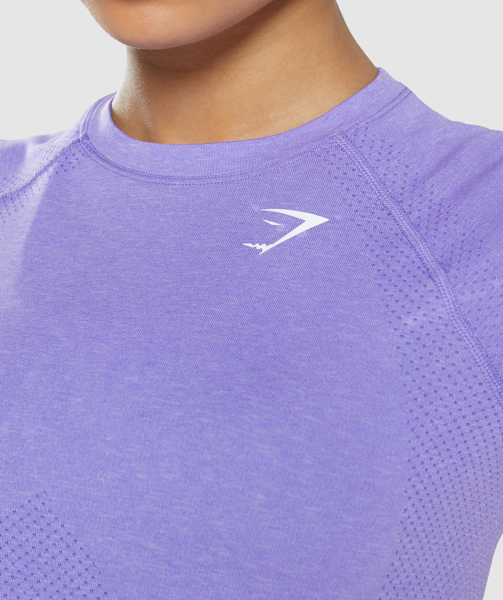 Vital Seamless 2.0 Light T-Shirt in Bright Purple Marl - view 5