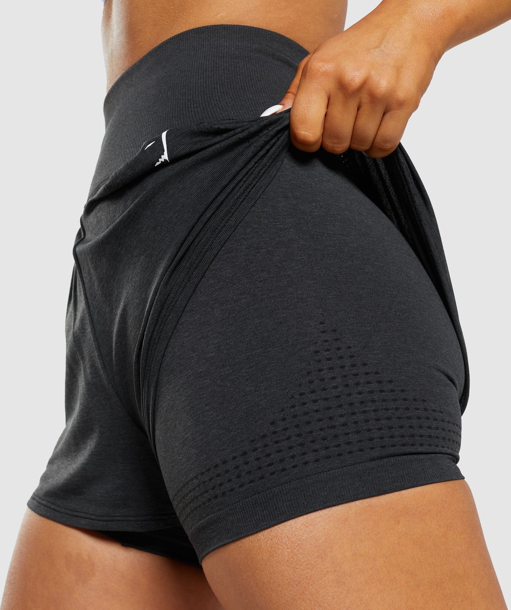 Gymshark, Shorts, Nwt Womens Size Medium Black Marbl Vital Seamless 2  Gymshark Shorts