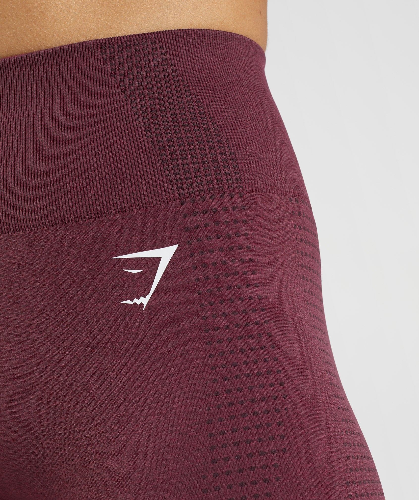 Vital Seamless 2.0 Shorts in Baked Maroon Marl - view 6