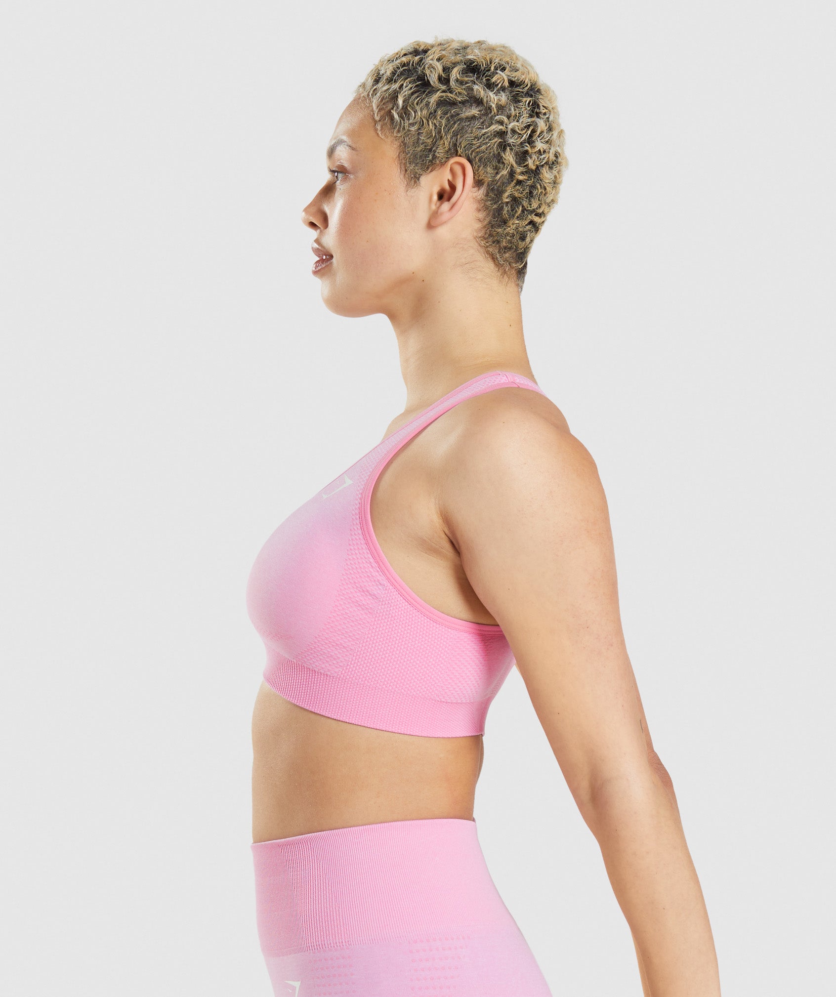 Vital Seamless 2.0 Sports Bra in Sorbet Pink Marl - view 3