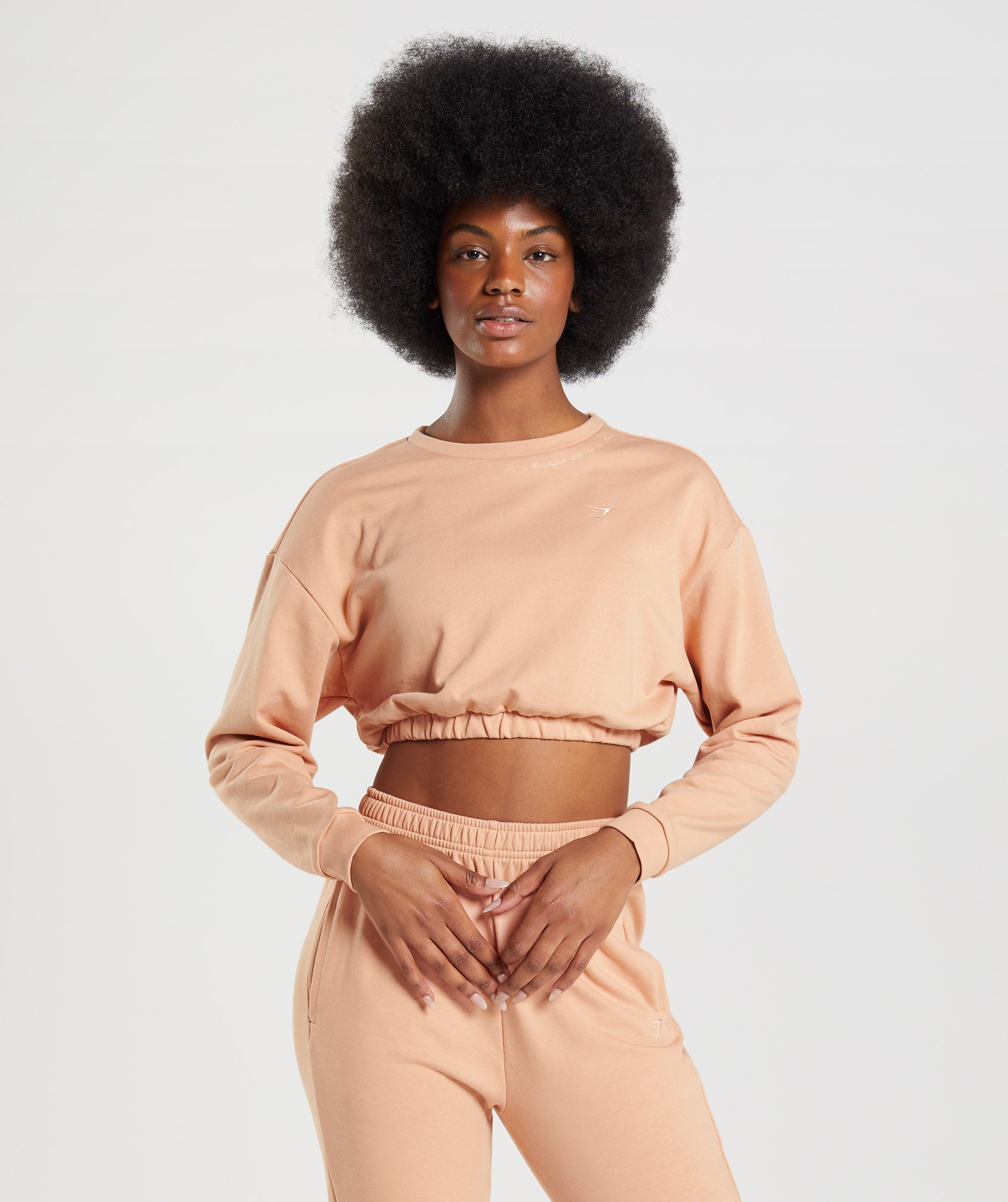 Whitney Cropped Pullover in Sunset Beige - view 1
