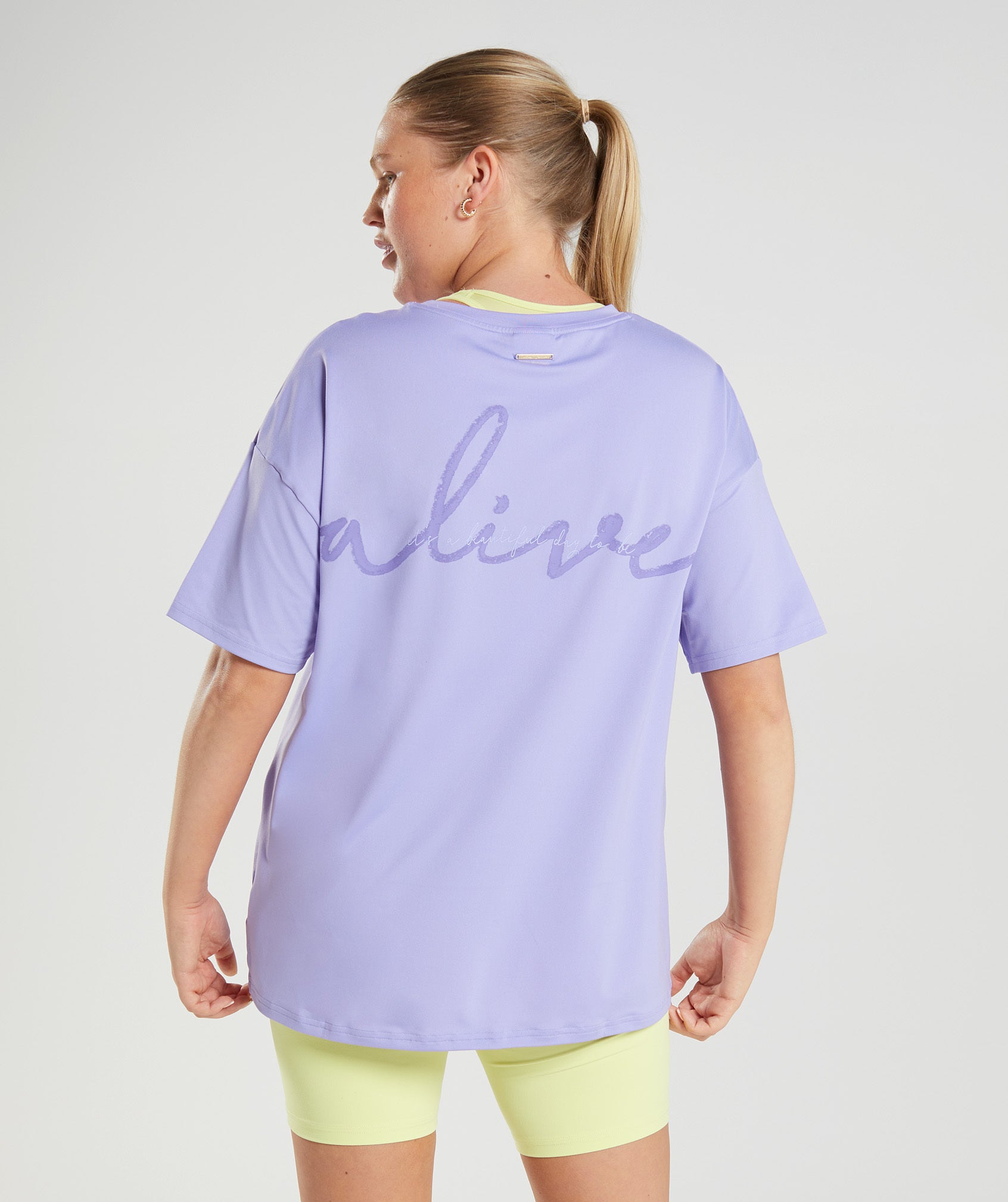 Whitney Oversized T-Shirt in Wildflower Purple - view 2