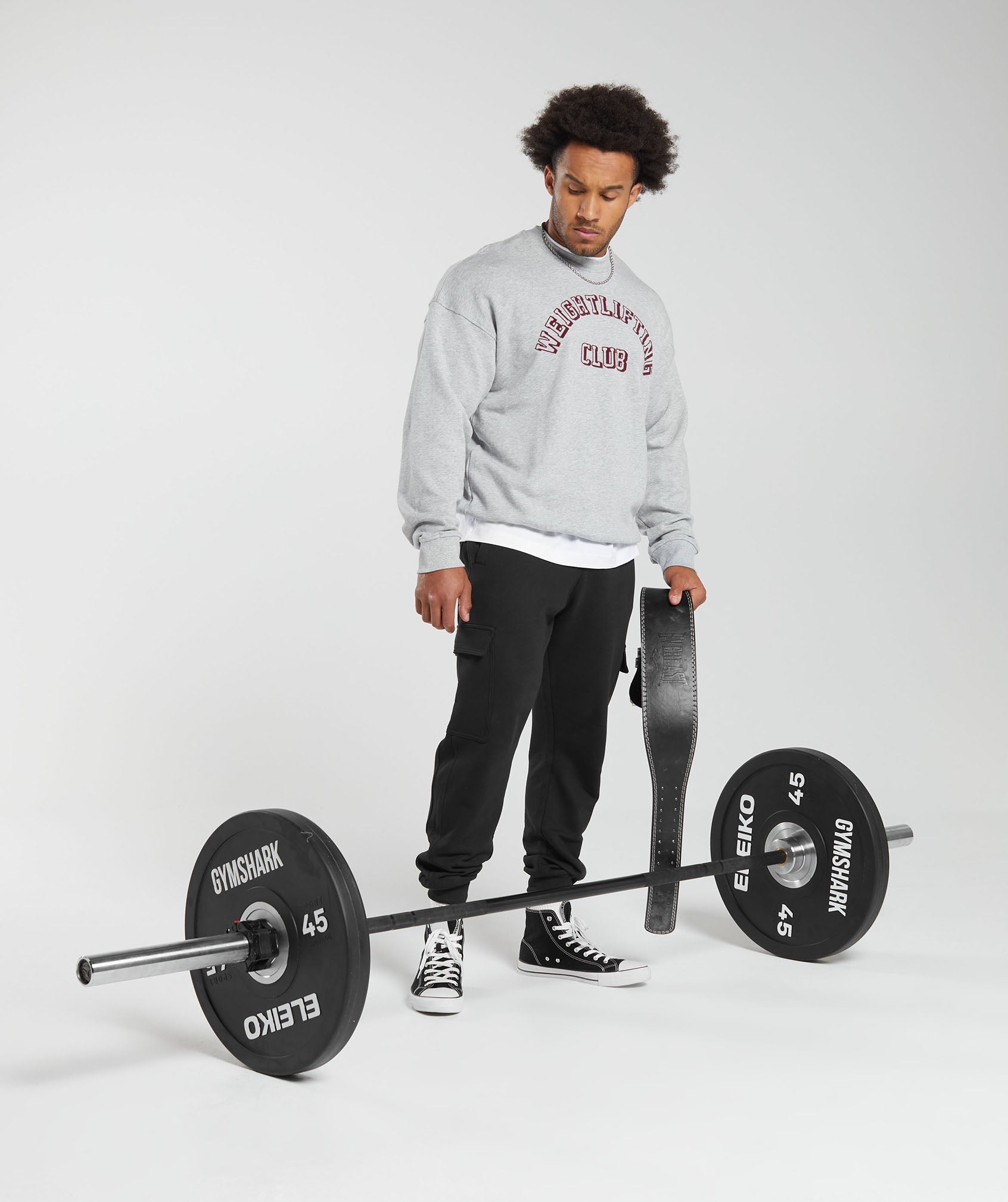 Weightlifting Club Crew in Light Grey Core Marl - view 4