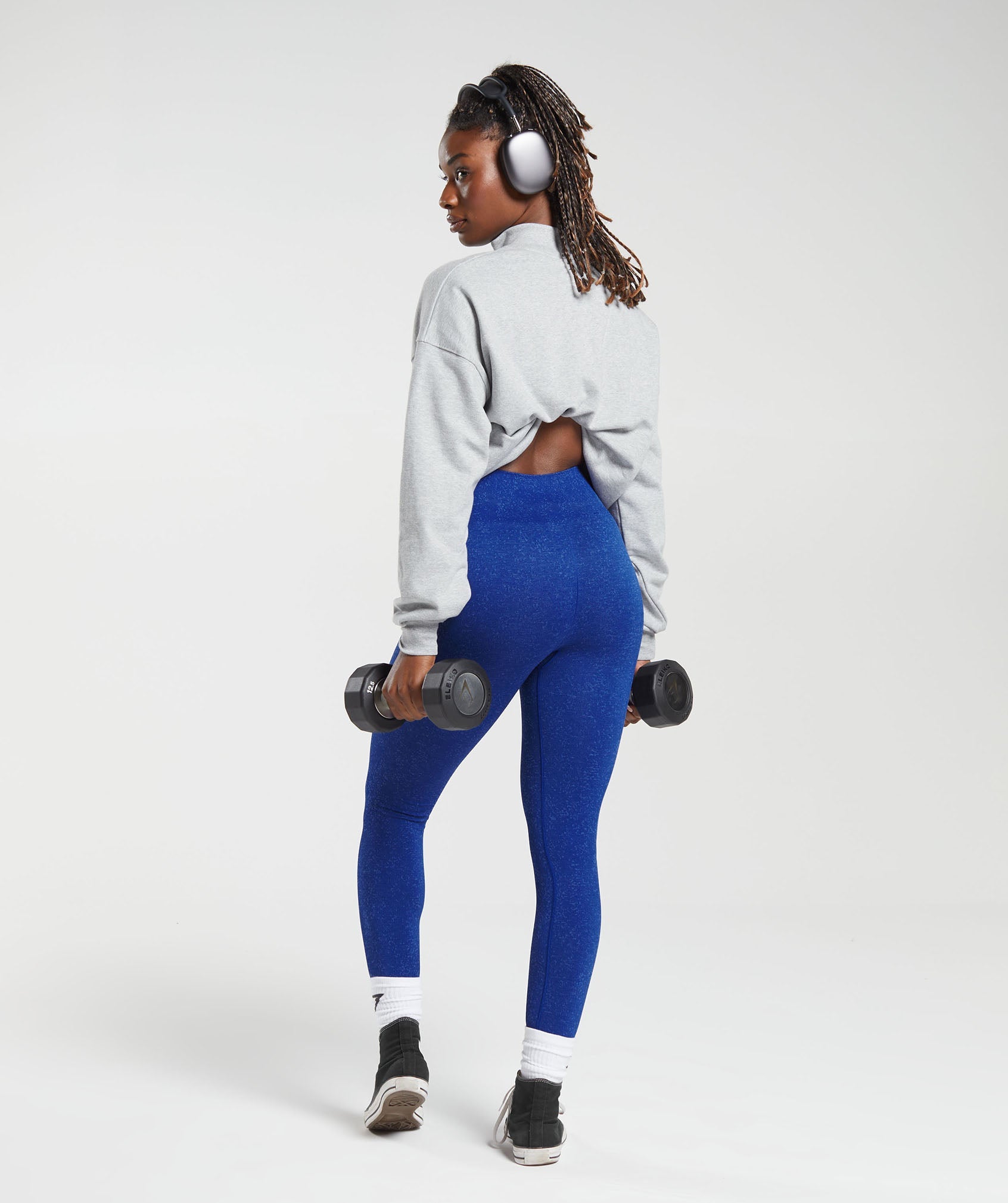 Adapt Fleck Seamless Leggings in Cobalt Blue/Iris Blue - view 4