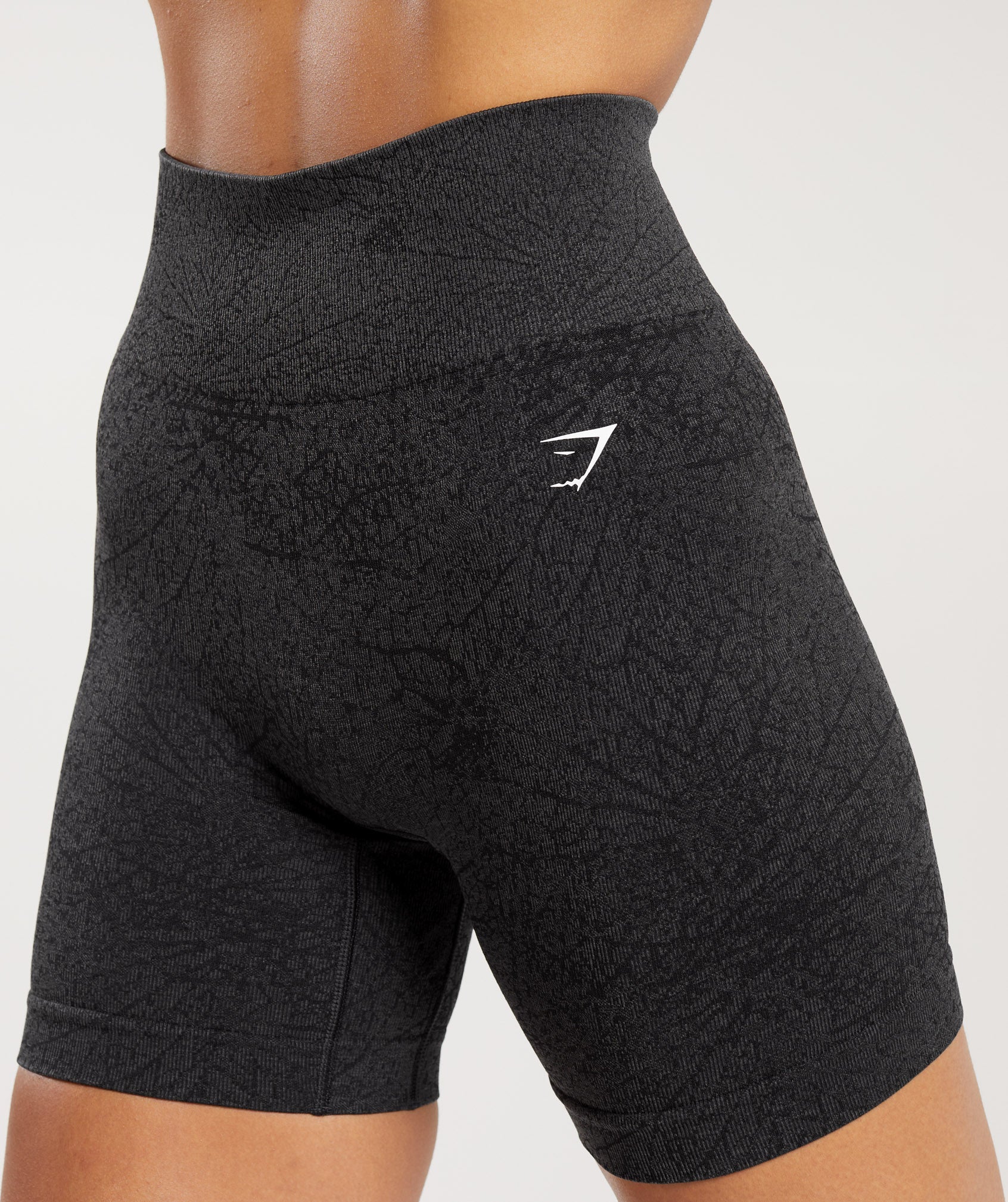 Adapt Pattern Seamless Shorts in Black/Graphite Grey - view 5