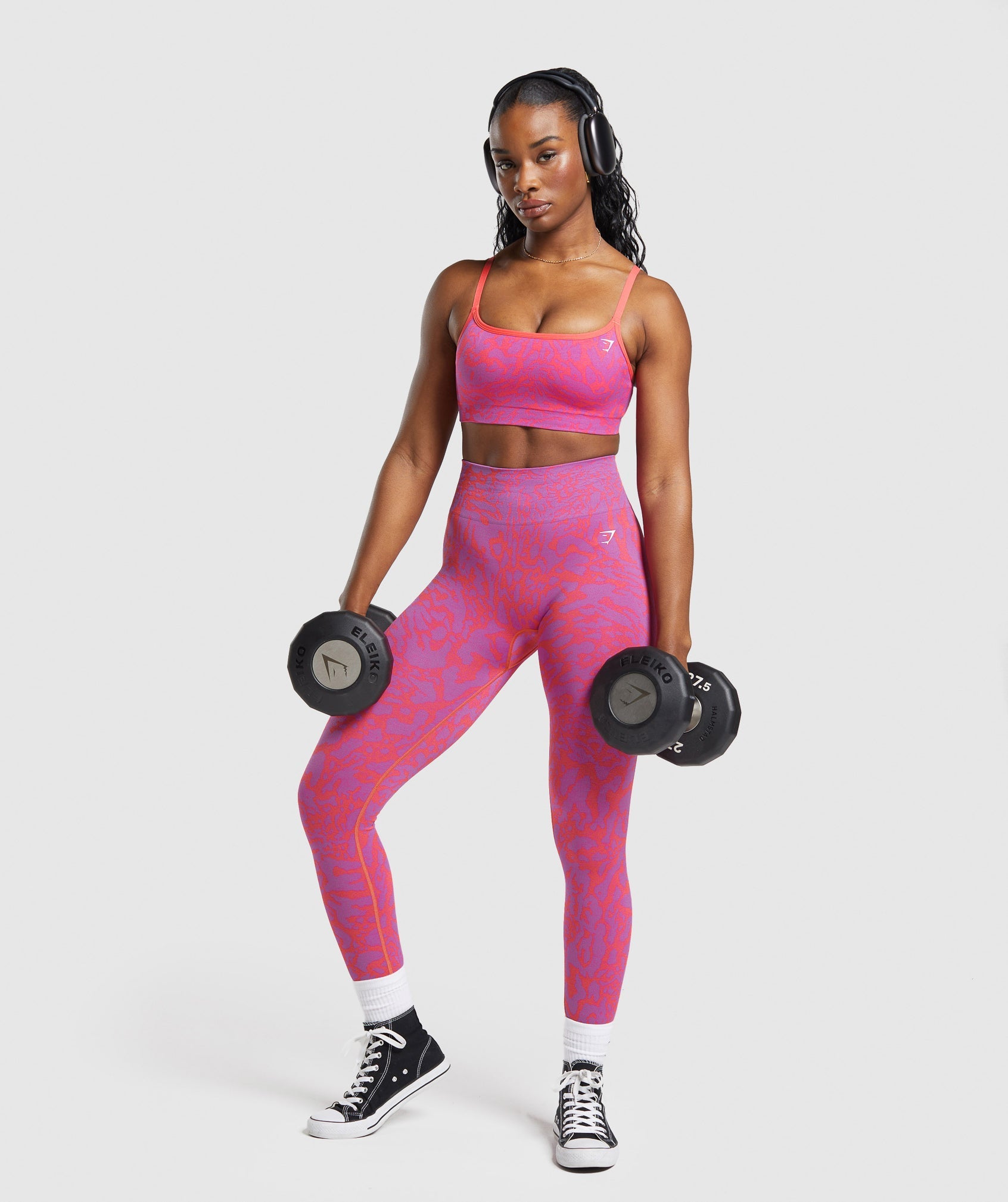 Adapt Safari Seamless Leggings in Shelly Pink/Fly Coral - view 7