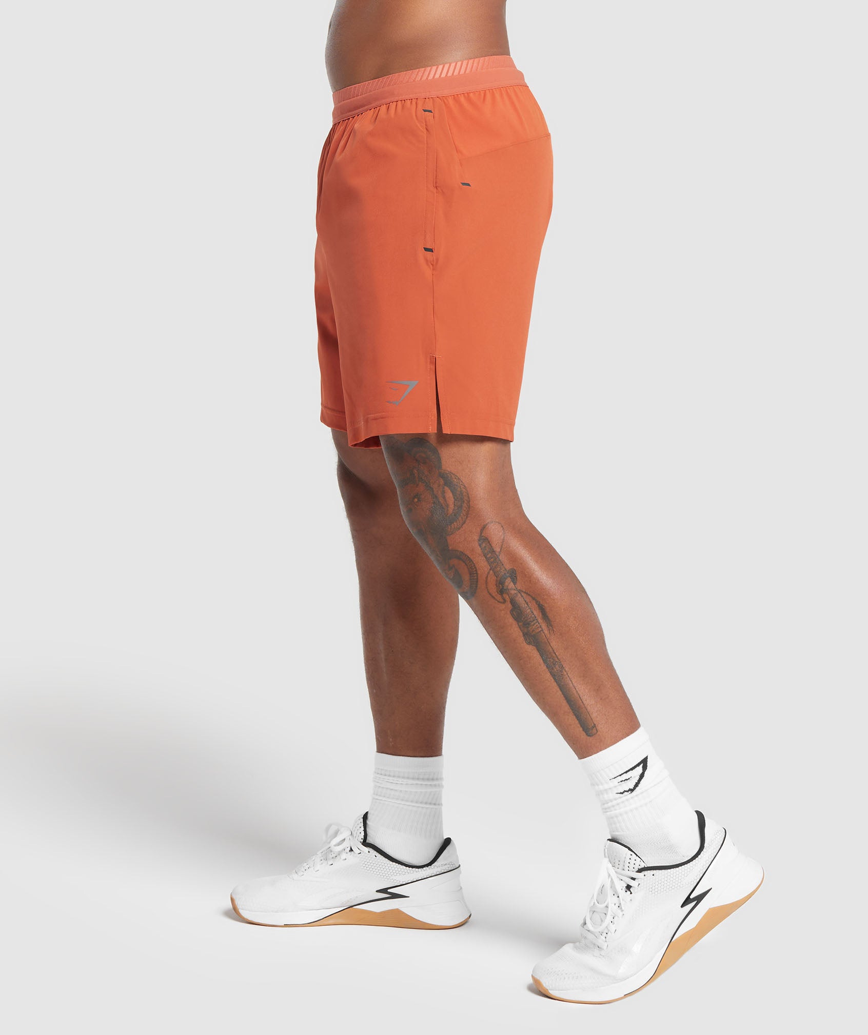 Apex 7" Hybrid Shorts in Rust Orange - view 3