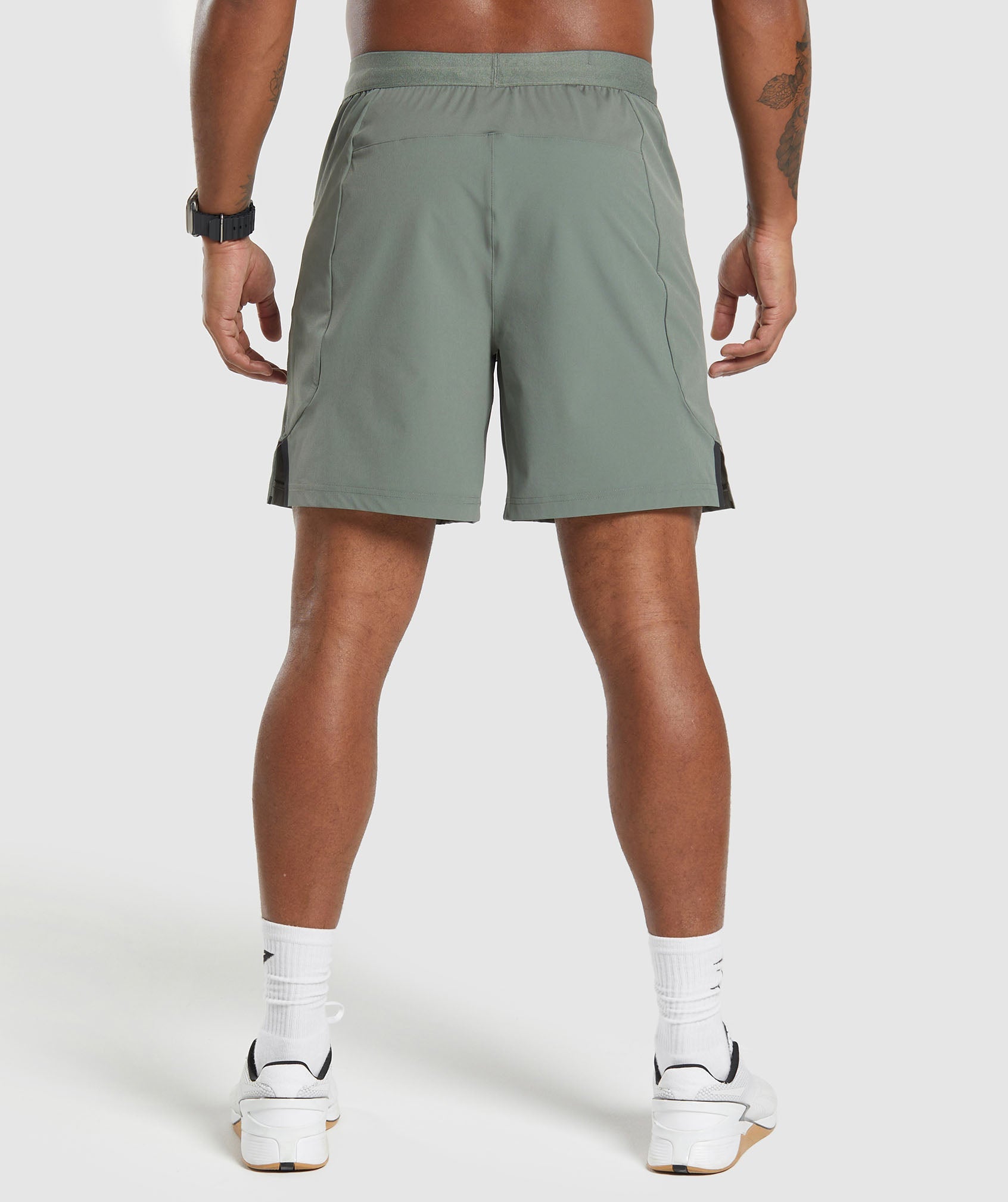 Apex 7" Hybrid Shorts in Unit Green - view 2