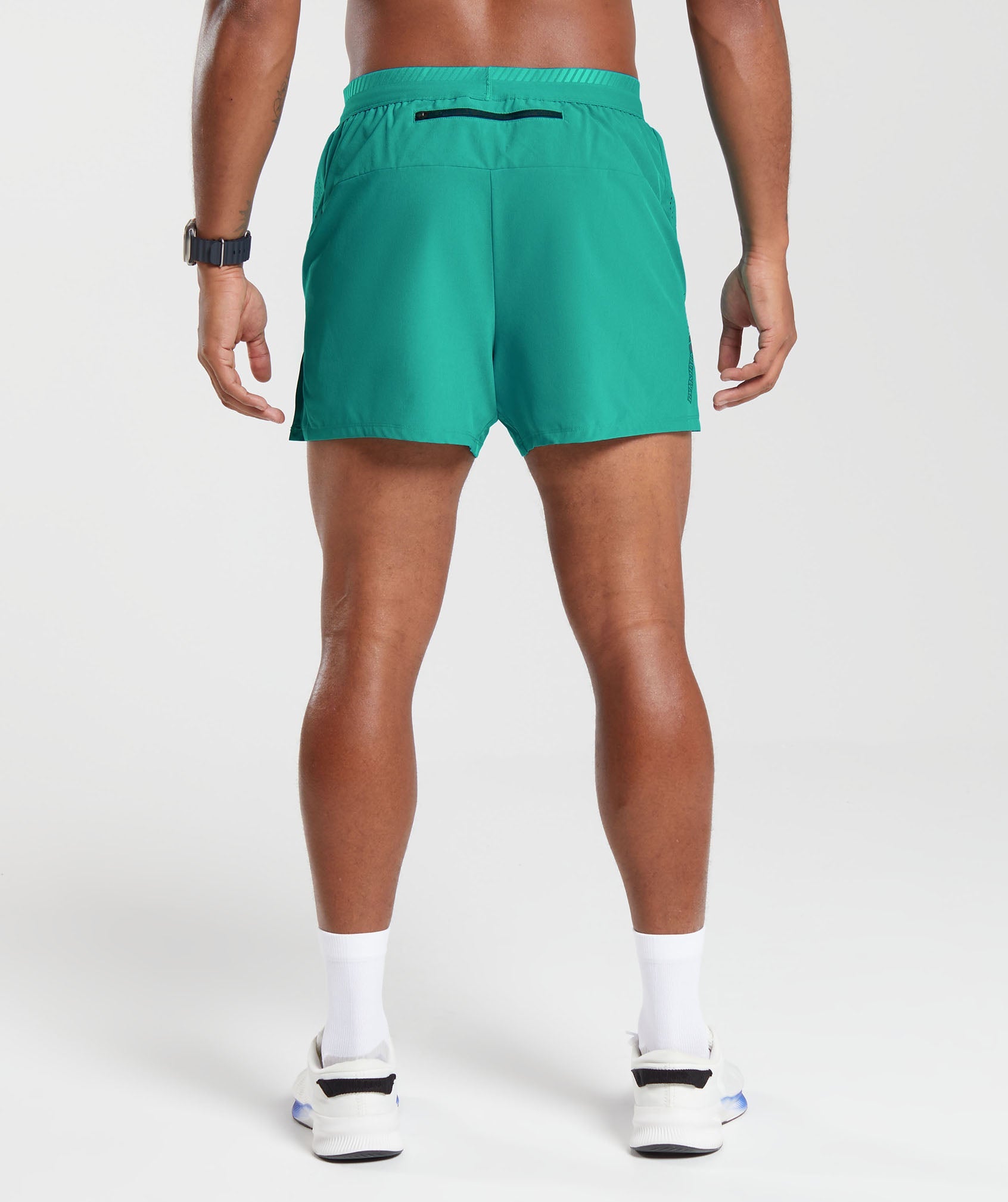 Apex Run 4" Shorts in Seafoam Blue - view 2