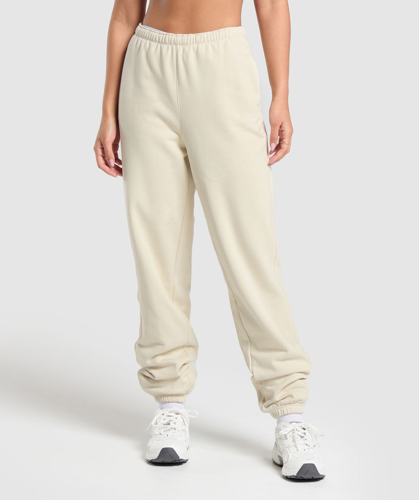 Fleece Joggers in Ecru White - view 1