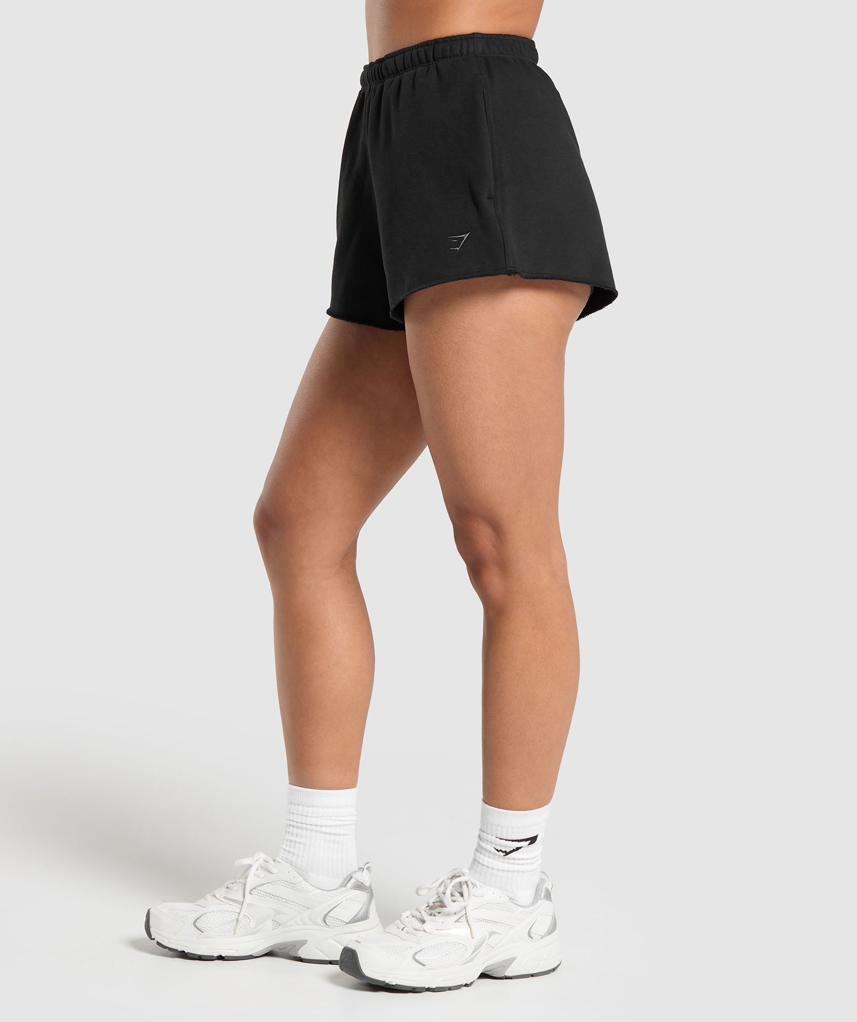 Fleece Shorts in Black - view 3