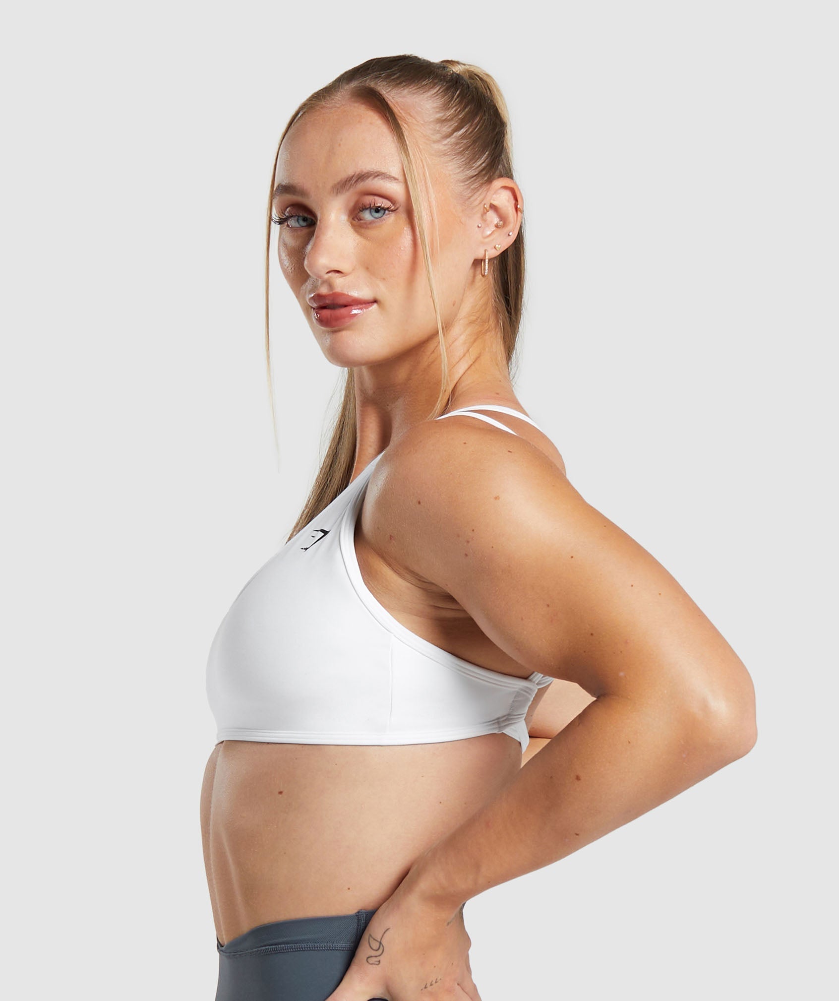 Back Gains Sports Bra in White - view 3
