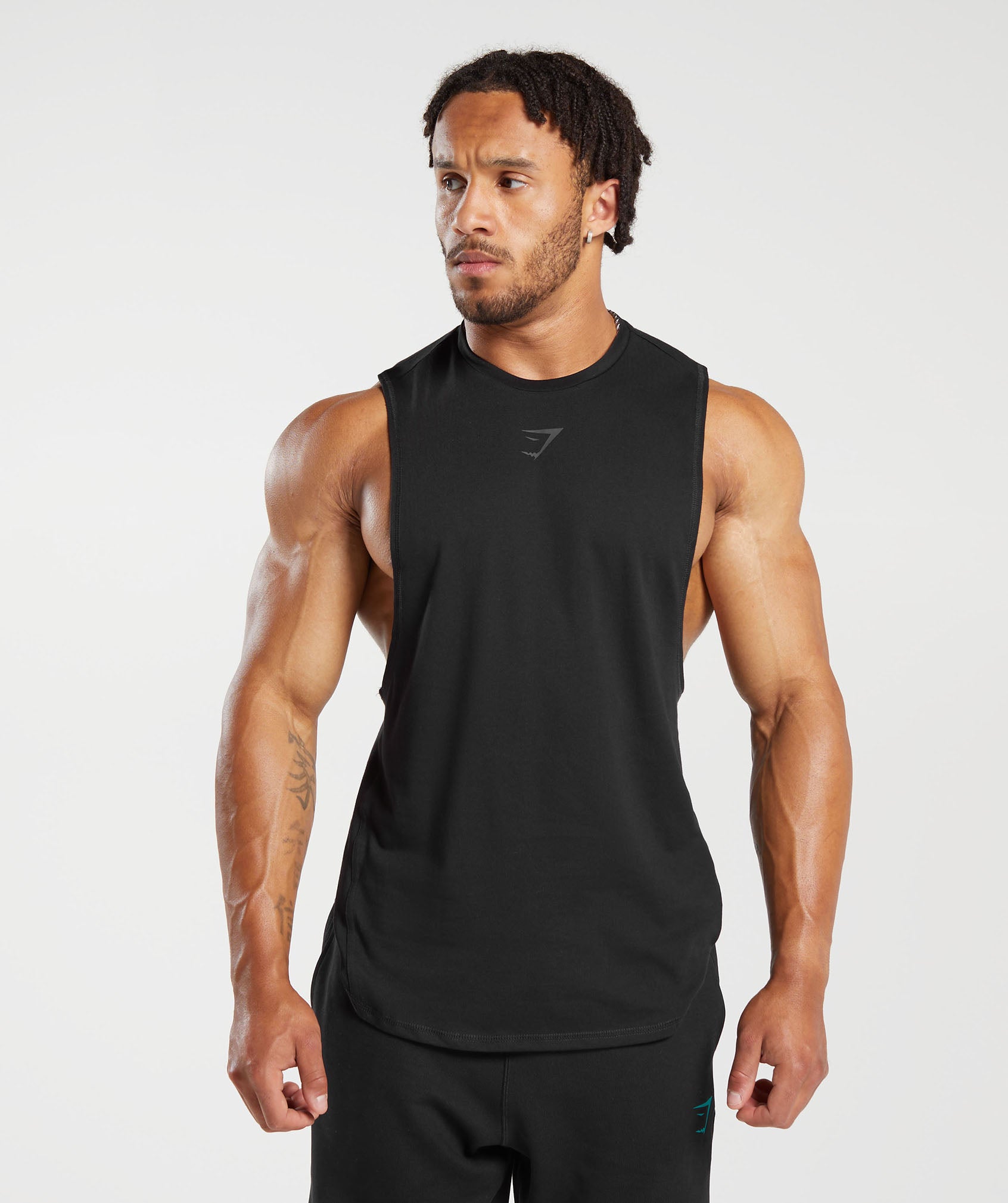 Bold Drop Arm Tank in Black - view 8