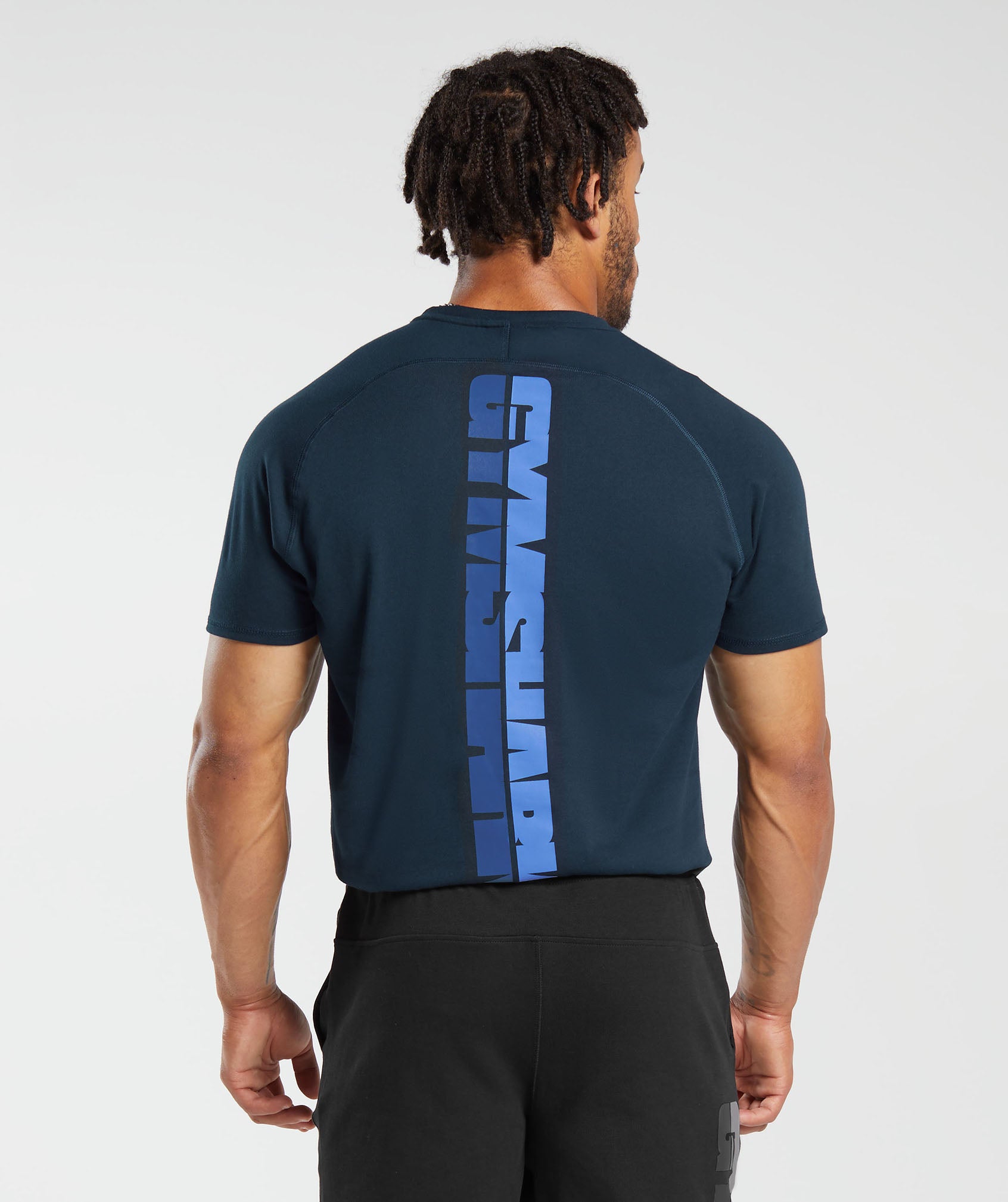 Gymshark Apex T-Shirt - Evening Blue/Drift Grey