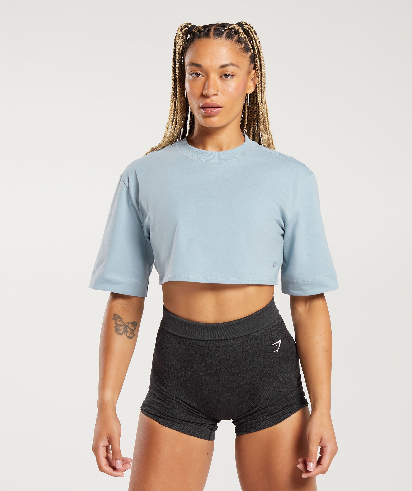 Cotton Boxy Crop Top