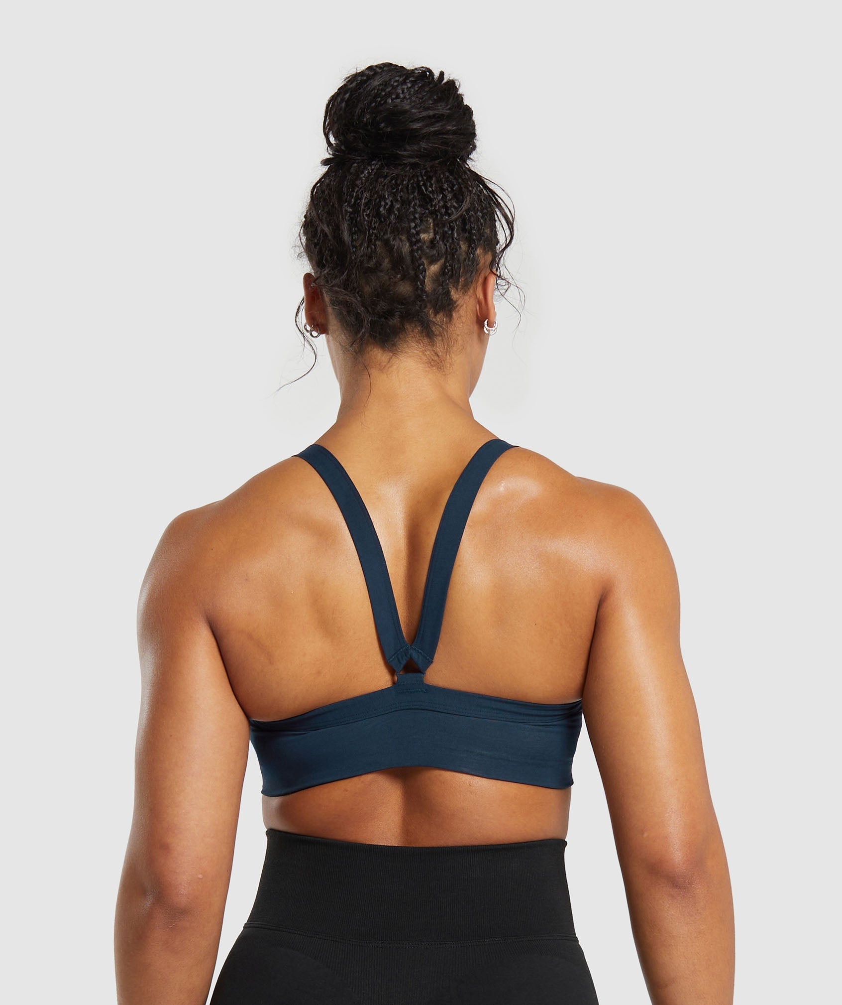 Cotton Lifting Sports Bra in Navy - view 2