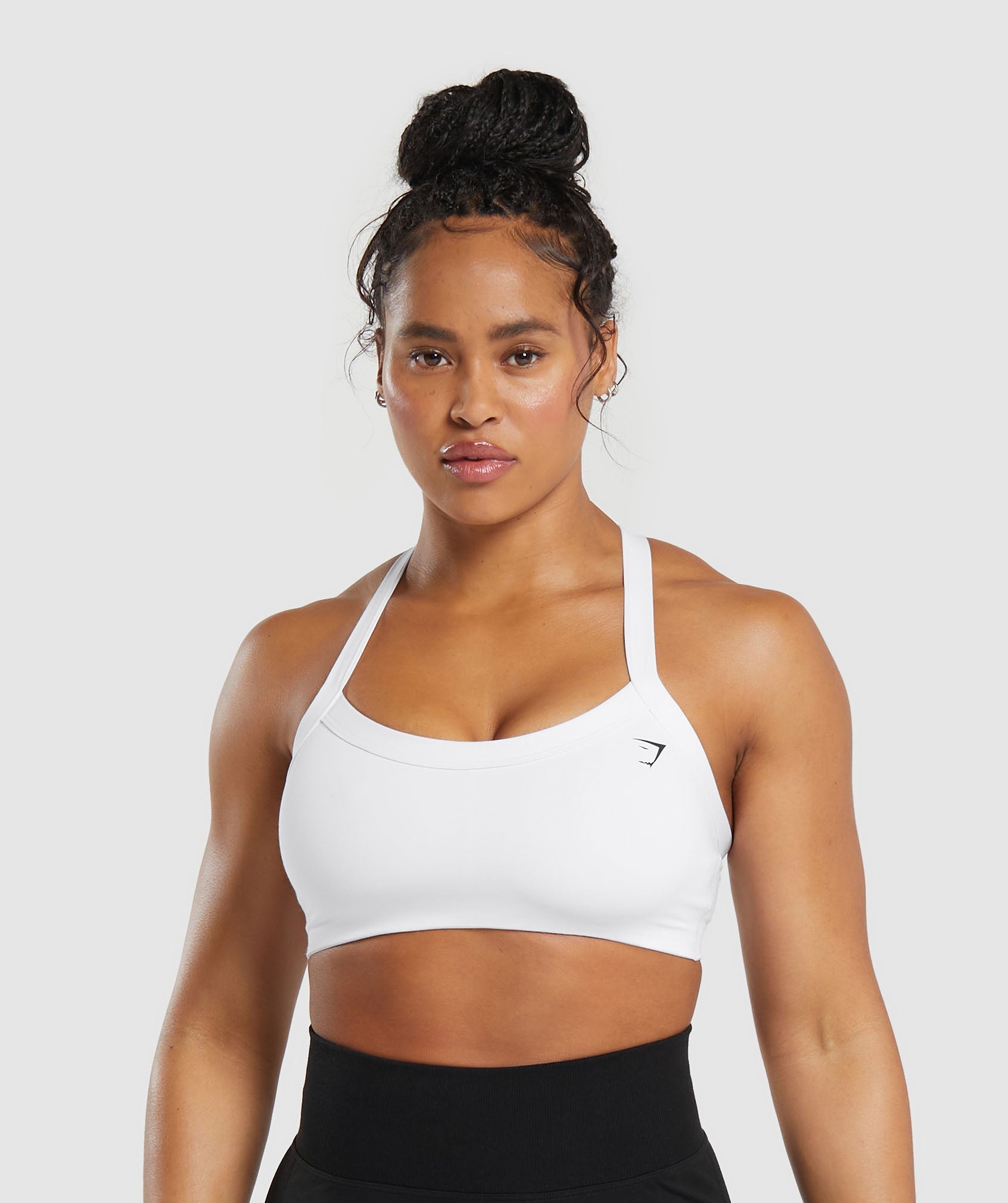 Cotton Lifting Sports Bra in White - view 1