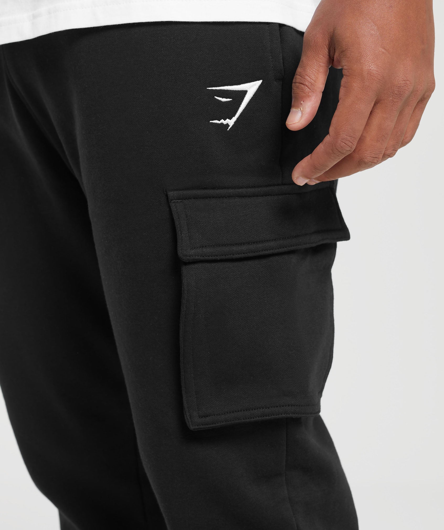 Gymshark Crest Cargo Joggers - Black