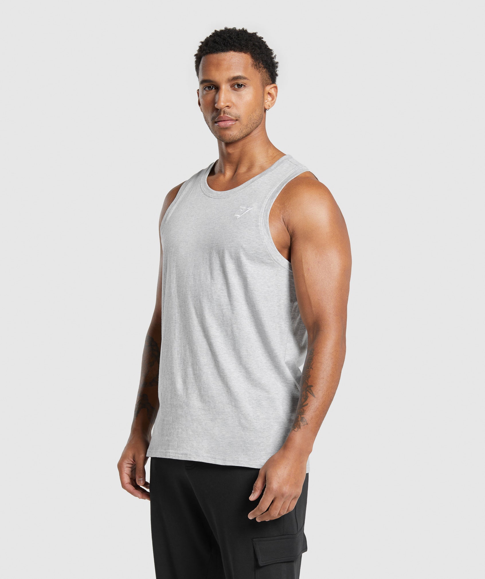 Crest Tank in Light Grey Core Marl - view 3