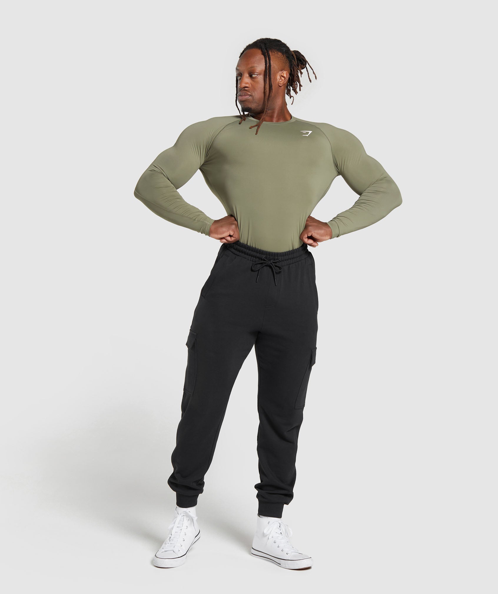 Element Baselayer Long Sleeve T-Shirt in Utility Green - view 3