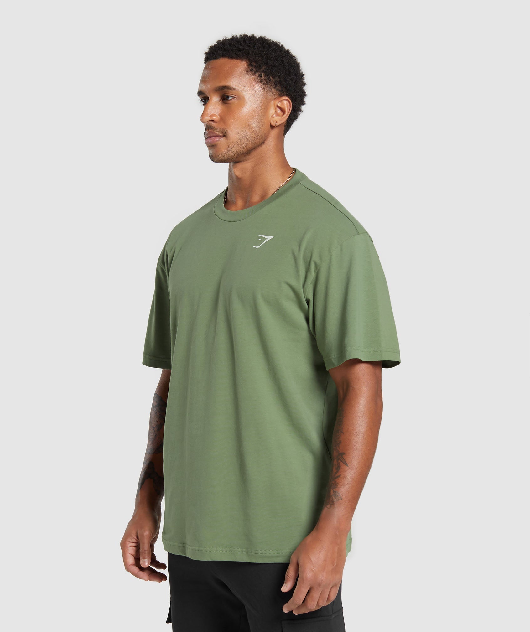 Essential Oversized T-Shirt in Force Green - view 3
