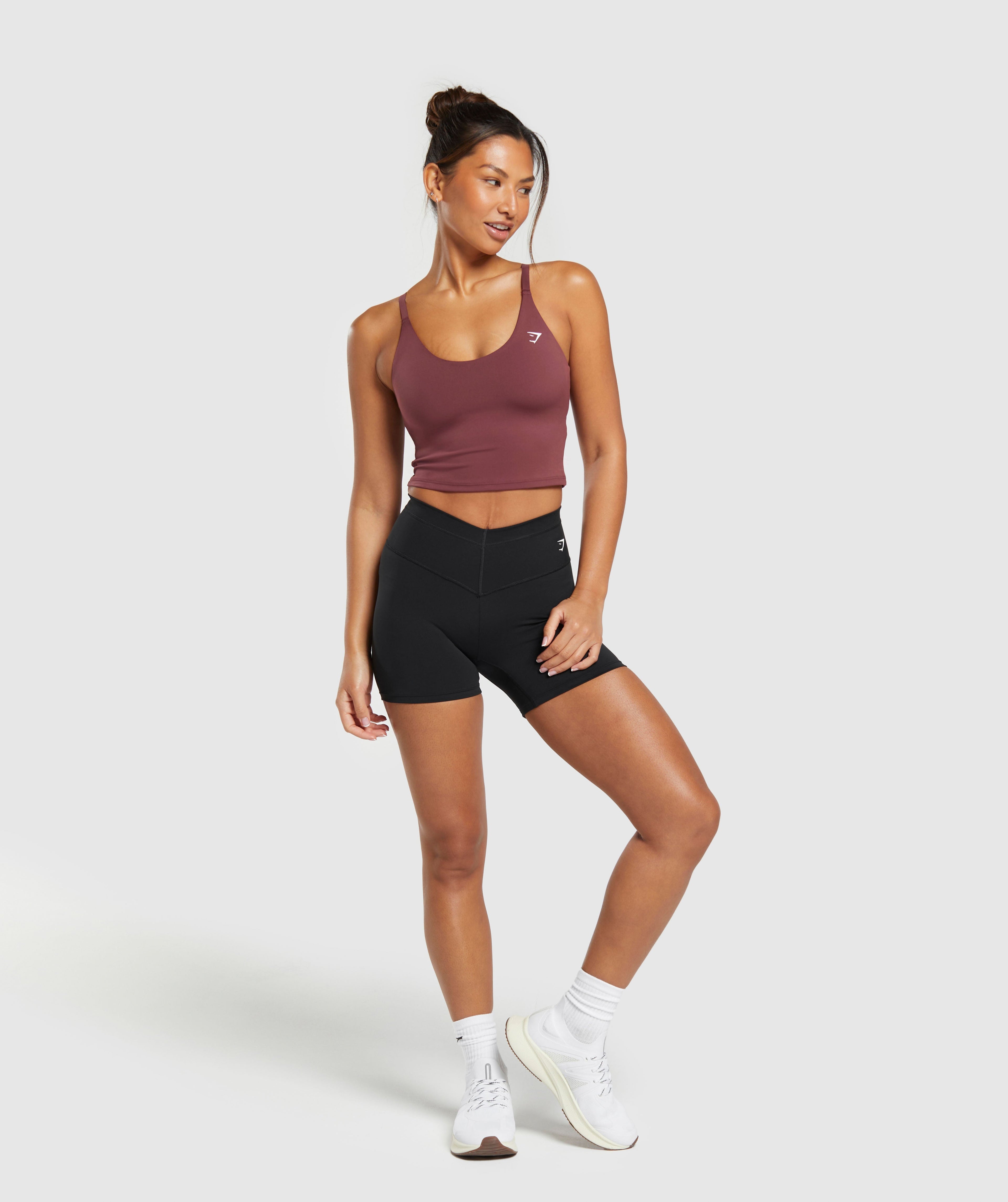 Everyday Shelf Cami Tank in Burgundy Brown - view 4