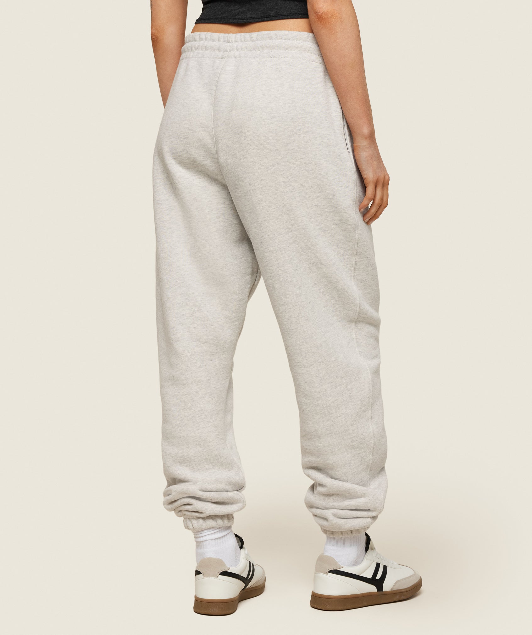 Phys Ed Logo Sweatpants in Light Grey Marl - view 5