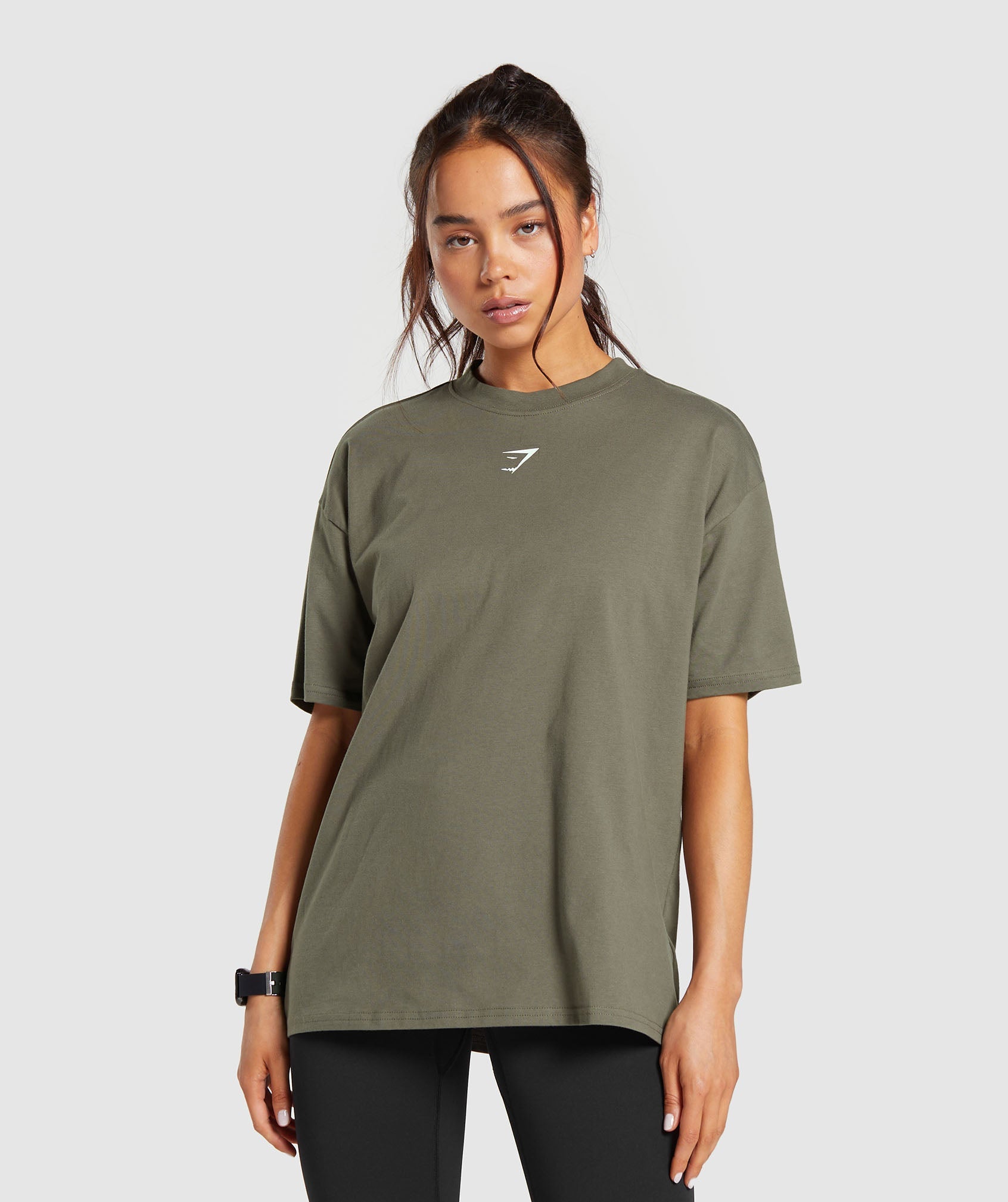 Fraction Oversized T-Shirt in Camo Brown - view 2