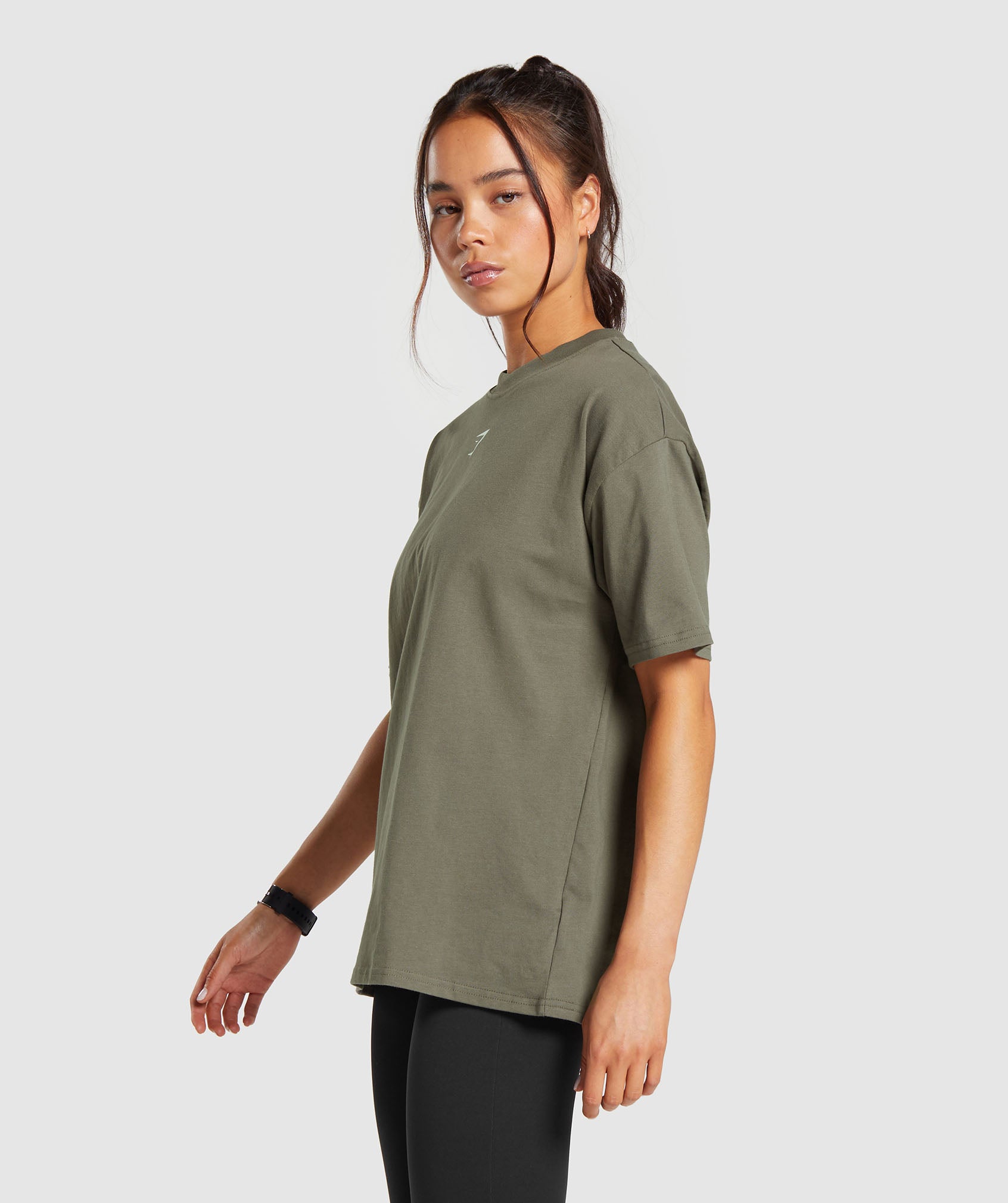 Fraction Oversized T-Shirt in Camo Brown - view 3