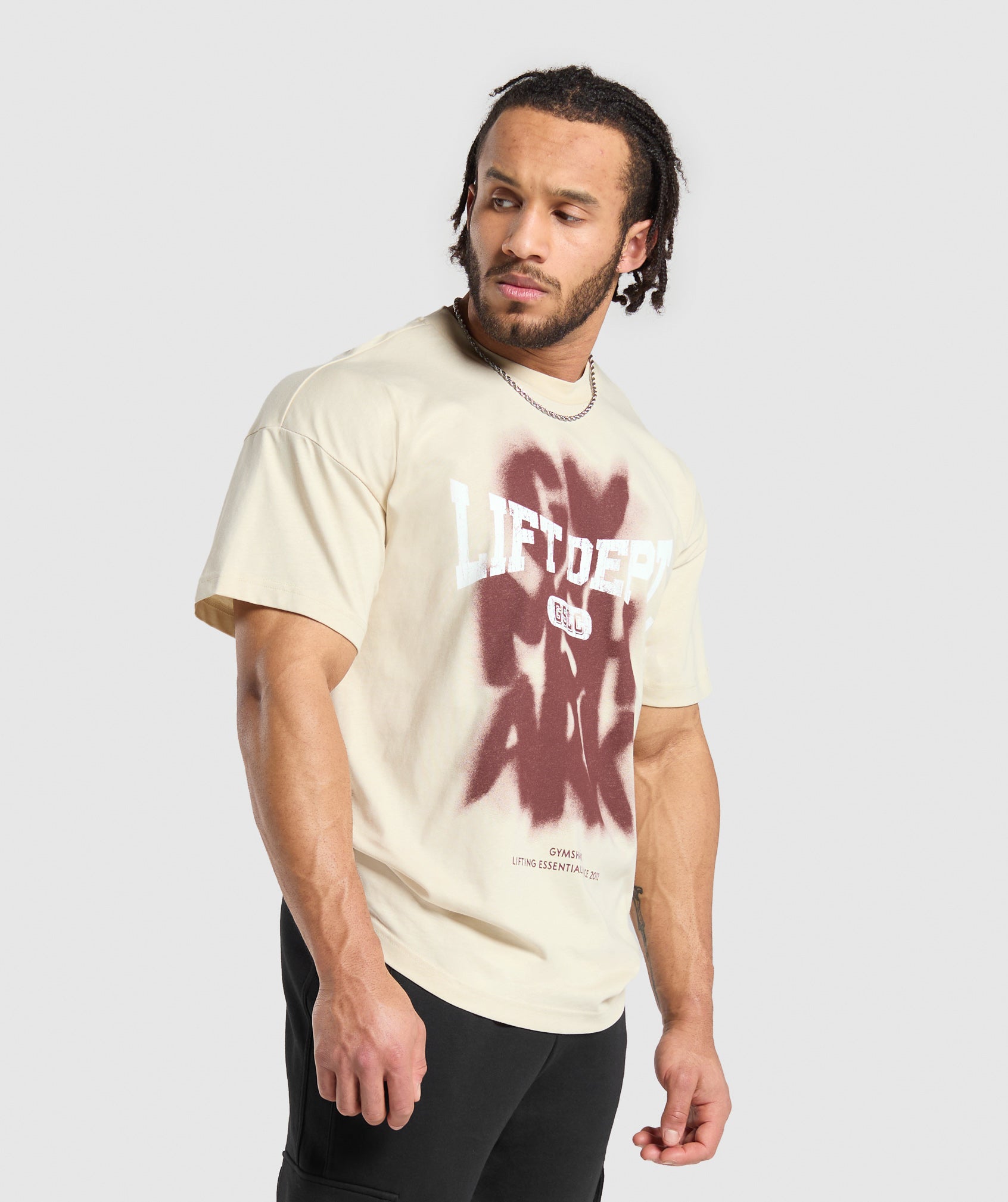 Lifting Dept Graffiti T-Shirt in Ecru White - view 4