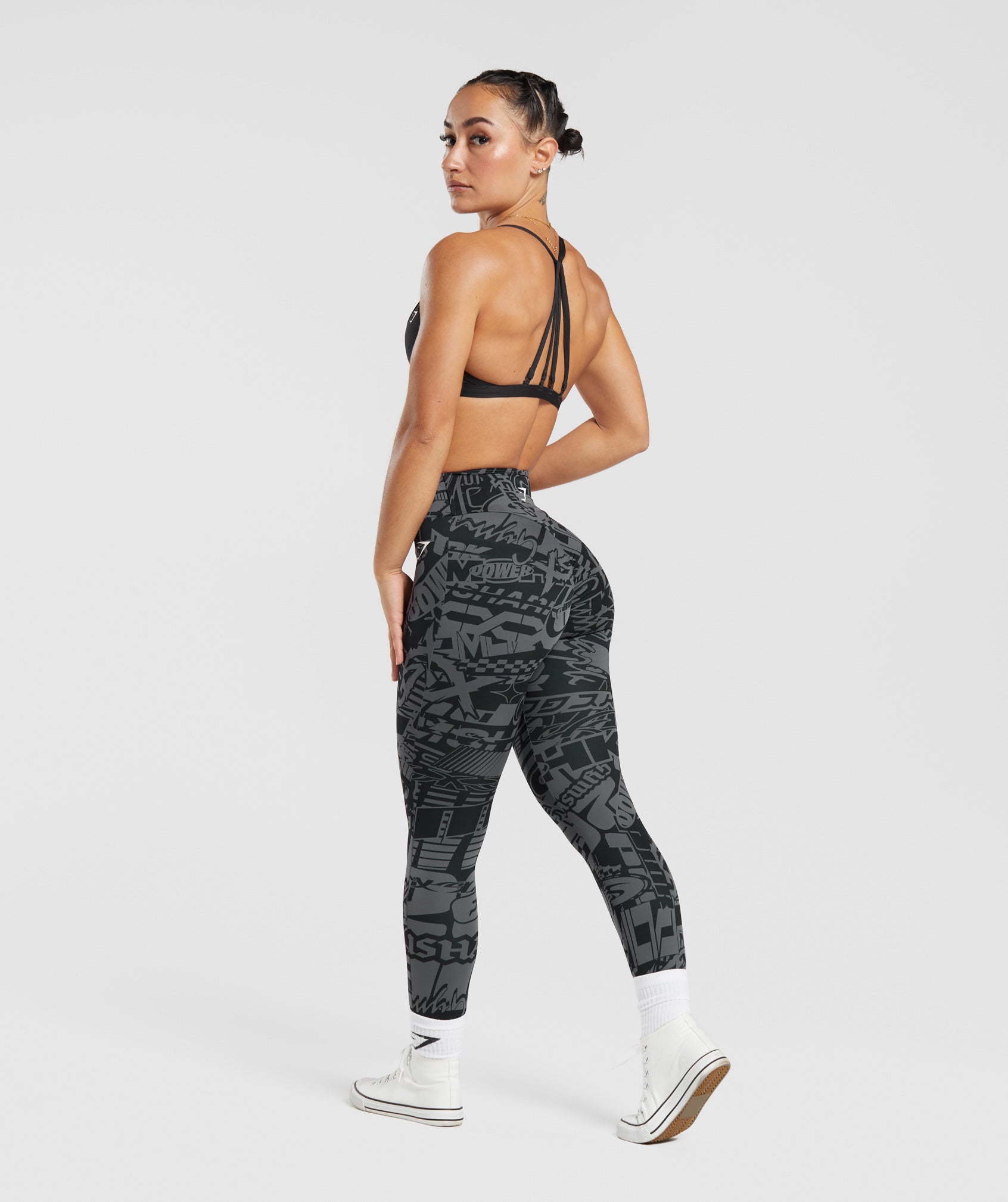 GS Power Regular Leggings in Dark Grey - view 4