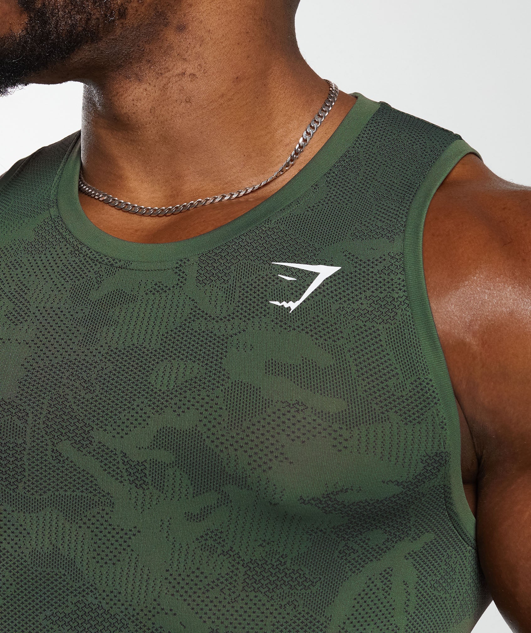 Geo Seamless Tank in Core Olive/Black - view 6