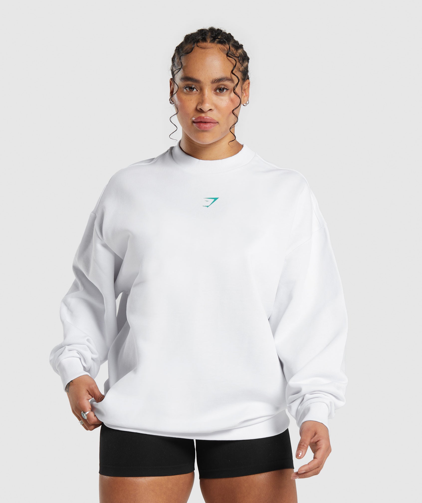 Lifting Essential Sweater in White - view 2