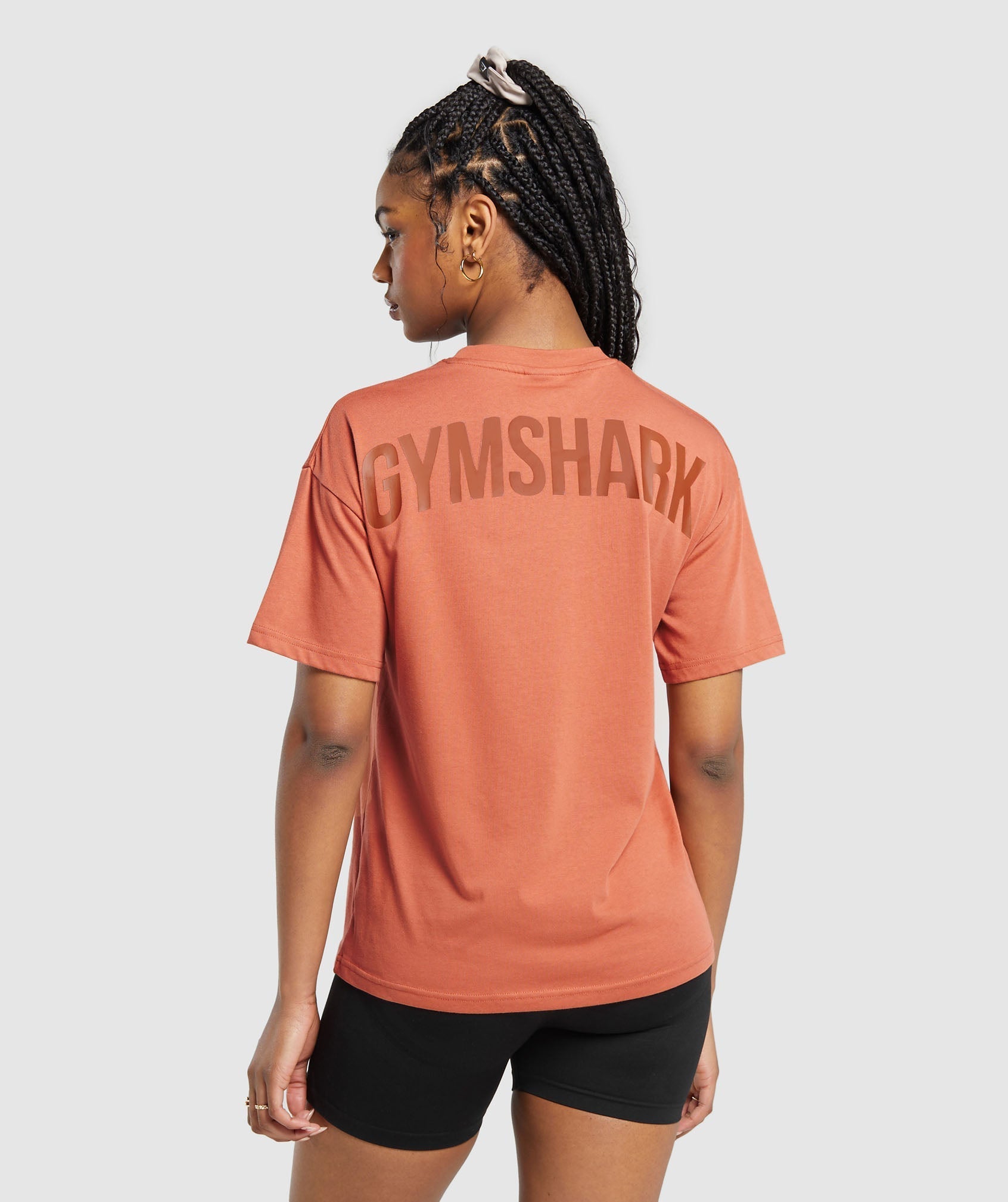 GS Power Oversized T-Shirt in Terracotta Orange