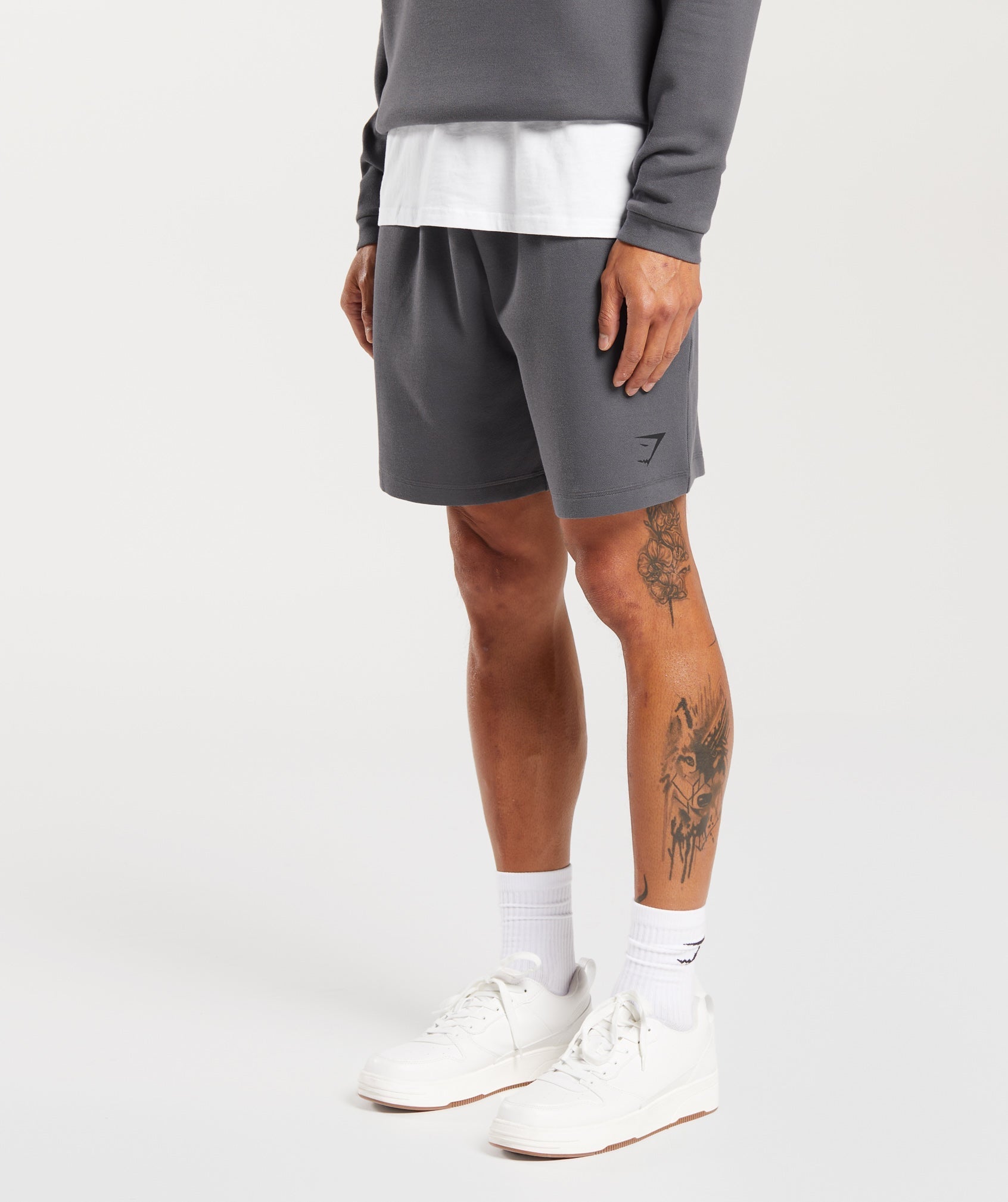 Knit Shorts in Silhouette Grey - view 3