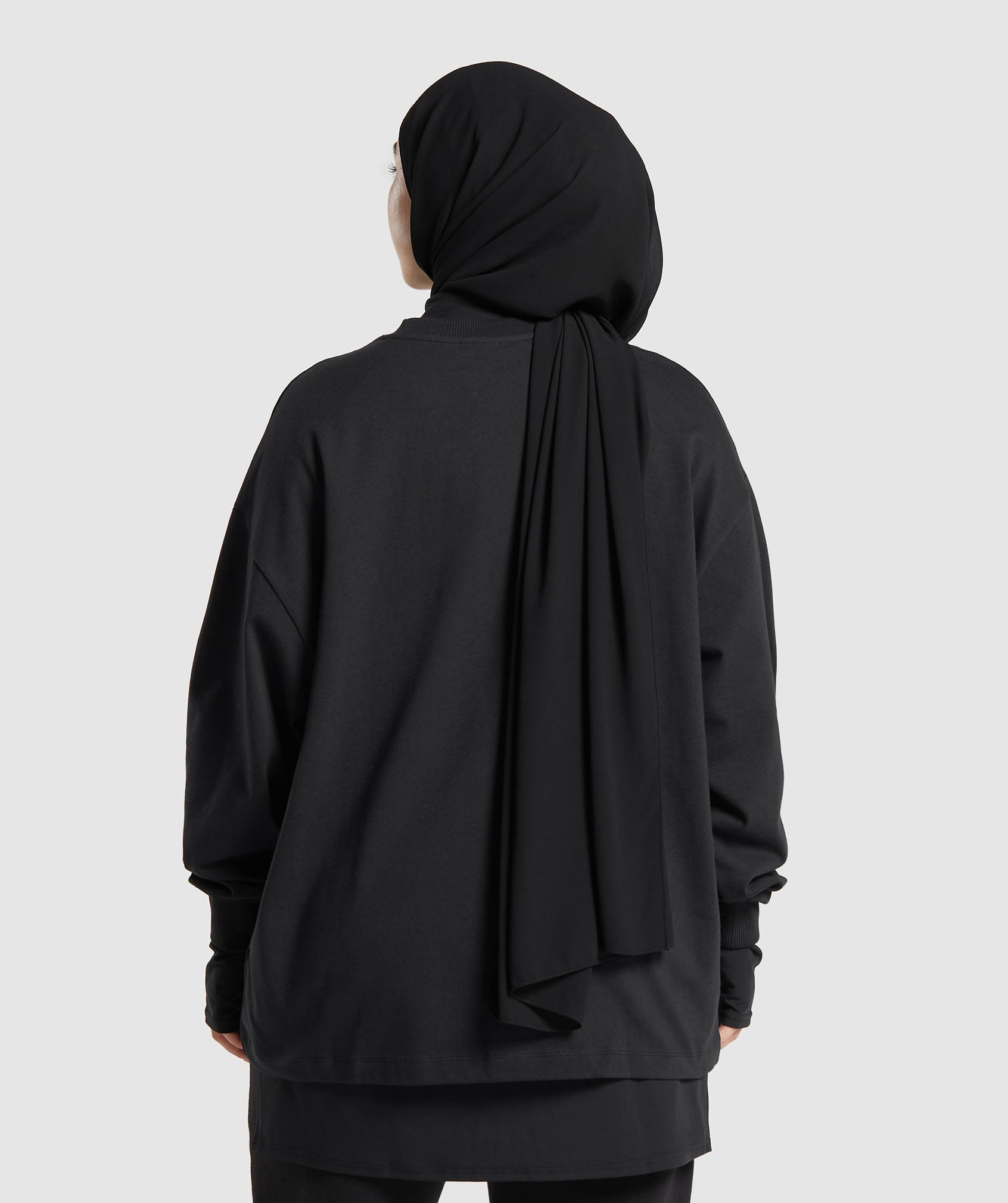 GS X Leana Deeb Oversized Long Sleeve Top in Black - view 2
