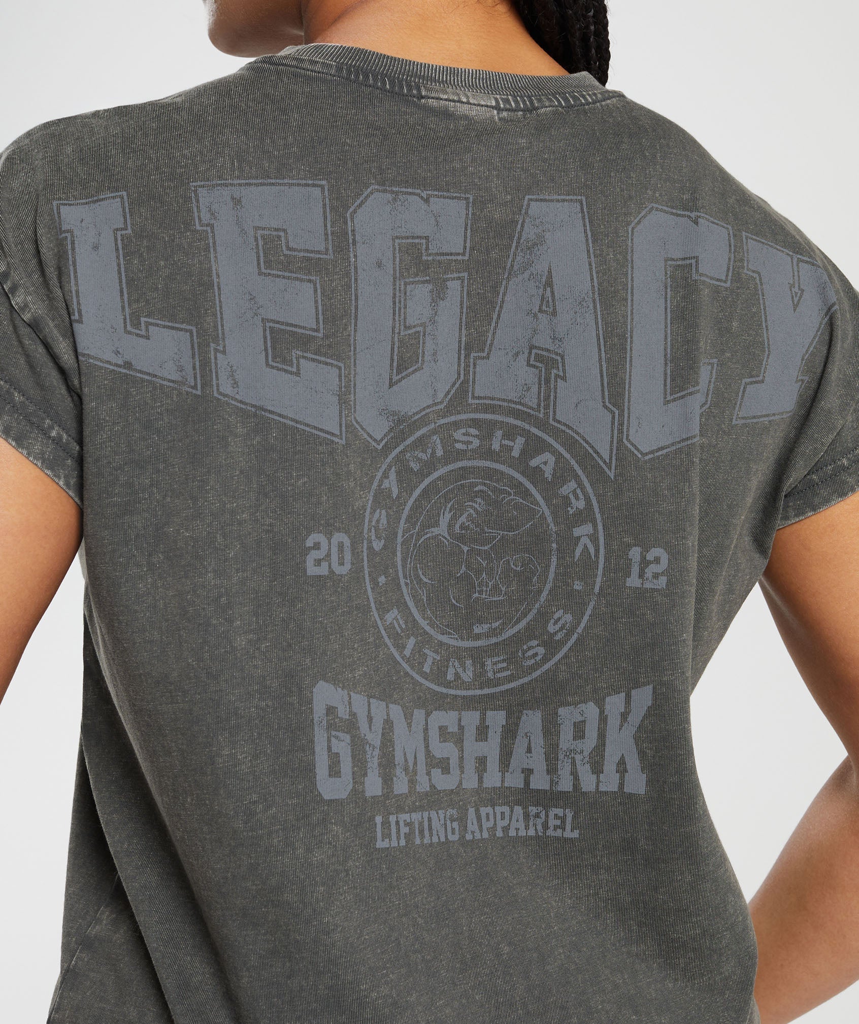 Legacy Washed Oversized T-Shirt in Asphalt Grey - view 5