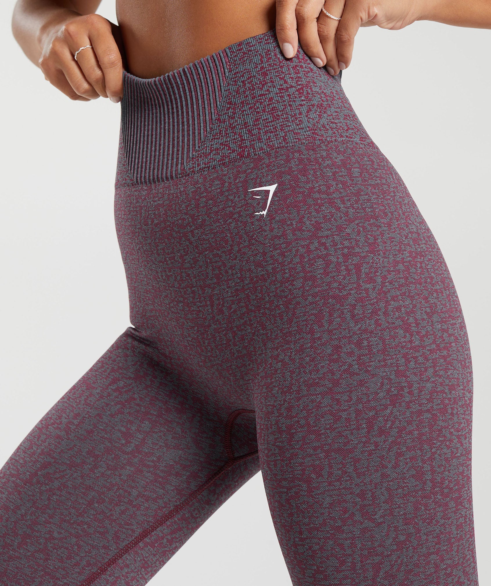 Marl Seamless Leggings in Plum Pink Marl/Dark Grey Marl/Plum Pink - view 6